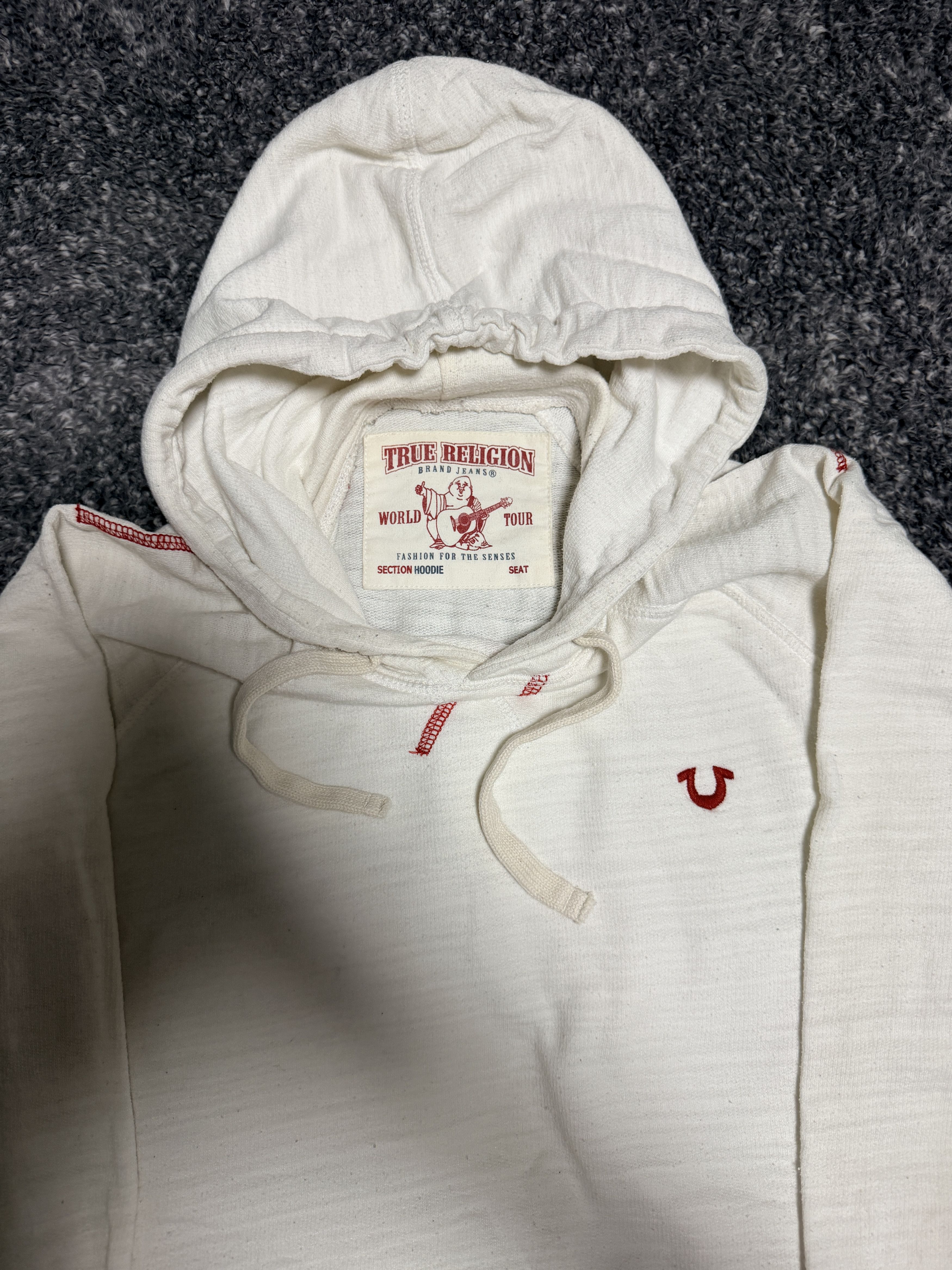 True Religion TRUE RELIGION RED ON WHITE HOODIE (2013) Size US S / EU 44-46 / 1 - 2 Thumbnail