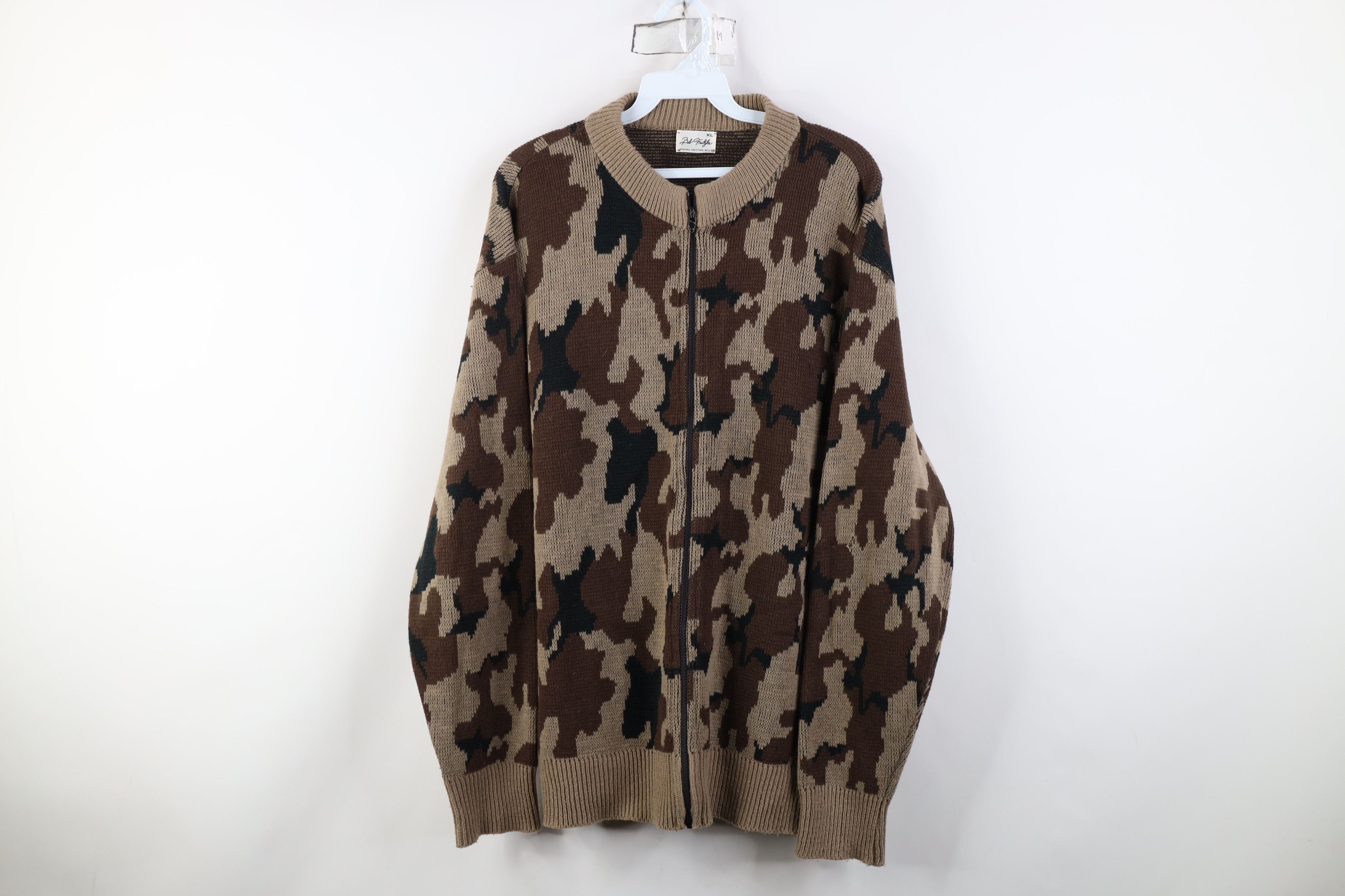 Vintage Vintage 70s 80s Streetwear Full Zip Cardigan Sweater USA Size US XL / EU 56 / 4 - 1 Thumbnail