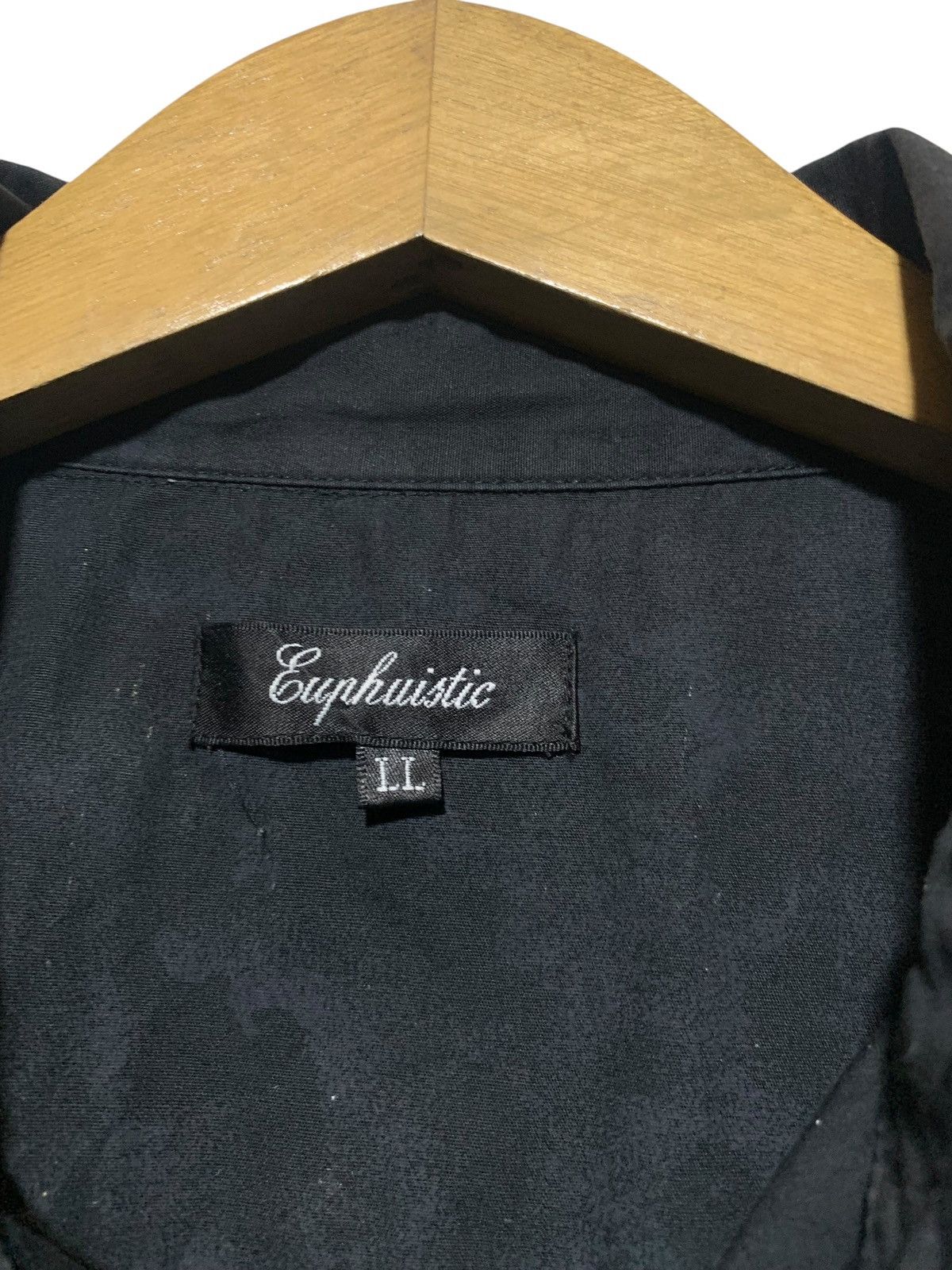 If Six Was Nine Y2k Euphuistic laces synthetic leather bleached gothic shirt Size US L / EU 52-54 / 3 - 10 Thumbnail