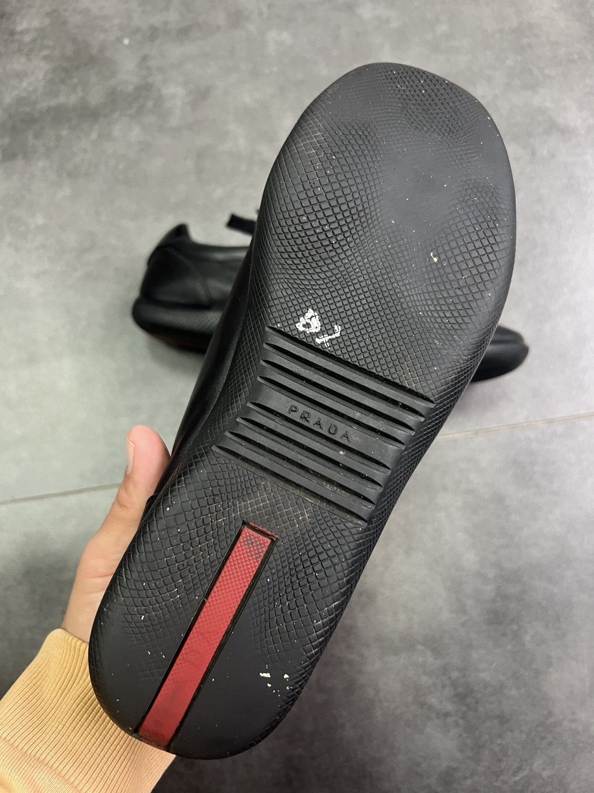 Prada × Vintage PRADA Low Top Sneakers 8US Black Leather American Cup style Size US 8 / EU 41 - 9 Thumbnail