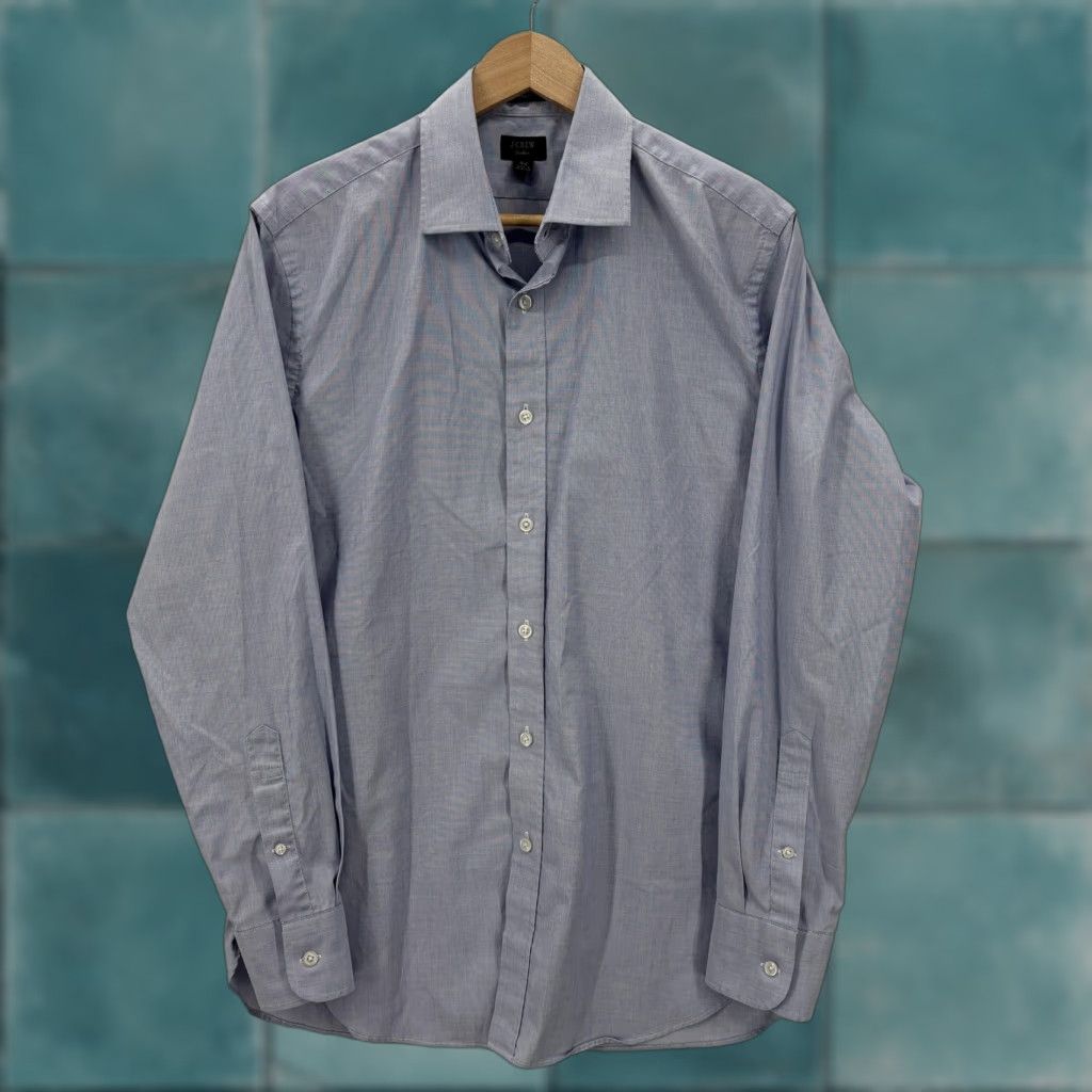 J.Crew J.CREW Ludlow Dress Shirt Mens 15.5 34 Blue Check Classic Stretch Long Sleeve Shirt Size 42R - 1 Thumbnail
