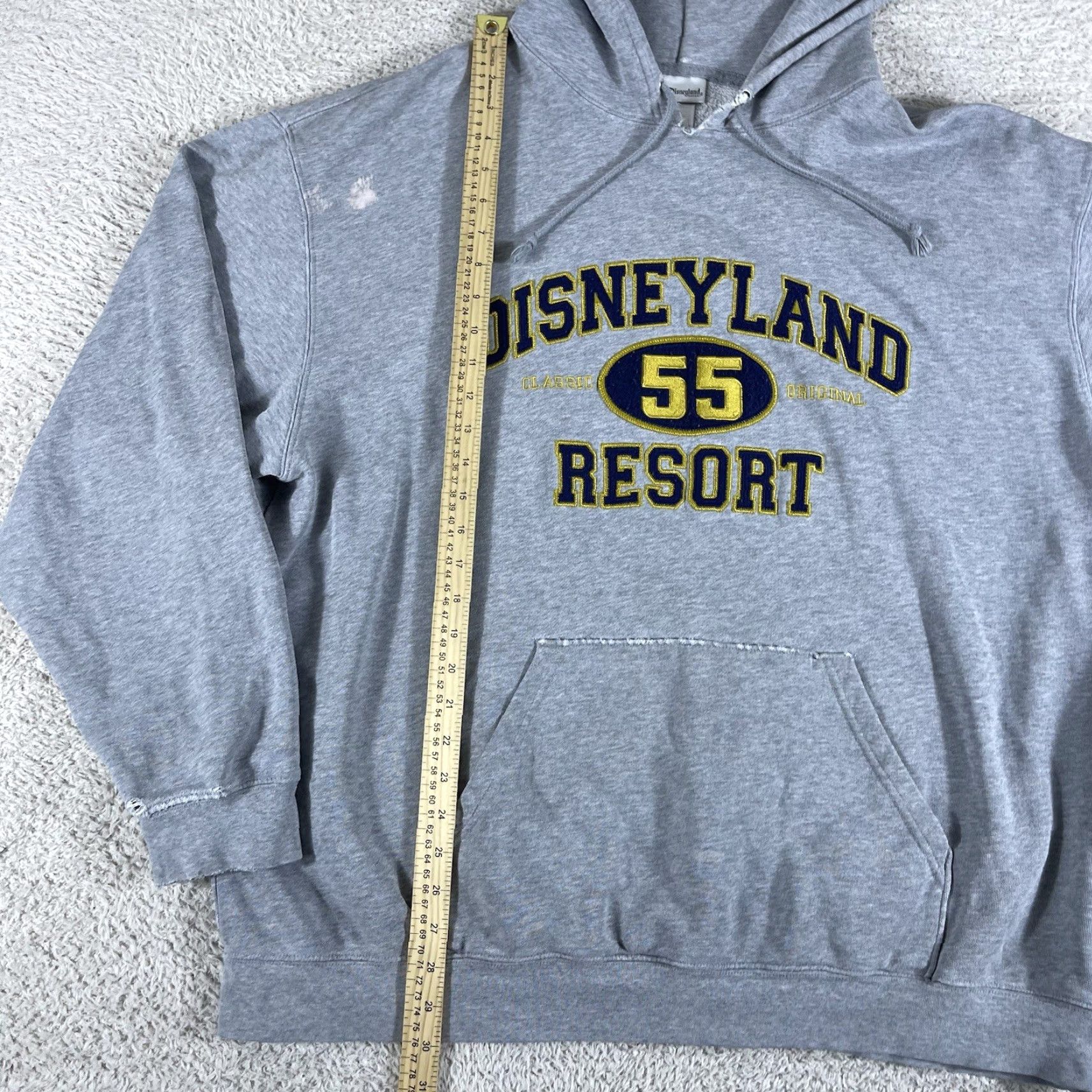 Disney VINTAGE Disney Disneyland Resort Hoodie Sweatshirt Mens 2XL Gray Y2K Heavy Distressed Size US XXL / EU 58 / 5 - 4 Thumbnail