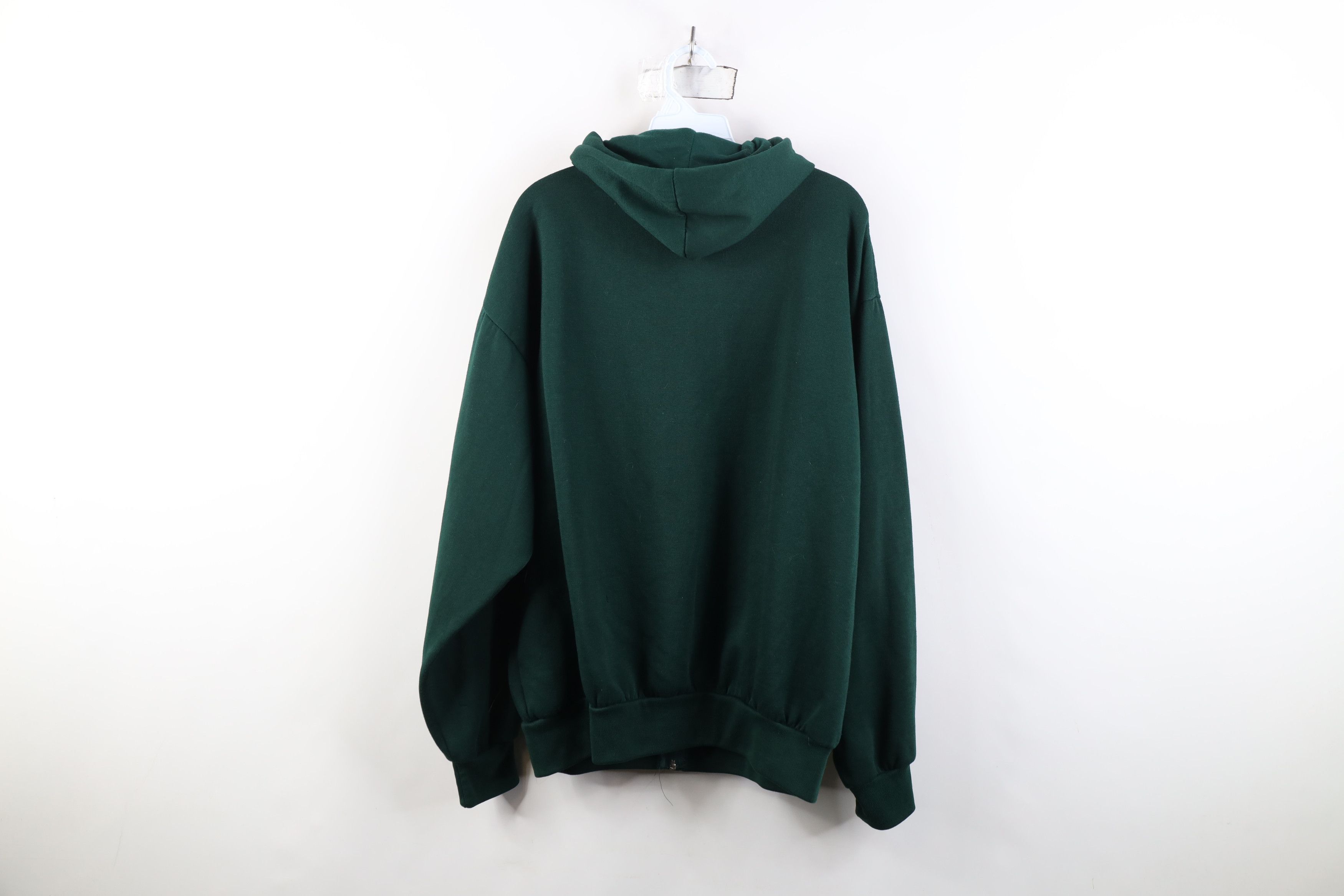 Vintage Vintage 90s Streetwear Hoodie Sweatshirt Hunter Green Size US XL / EU 56 / 4 - 11 Thumbnail