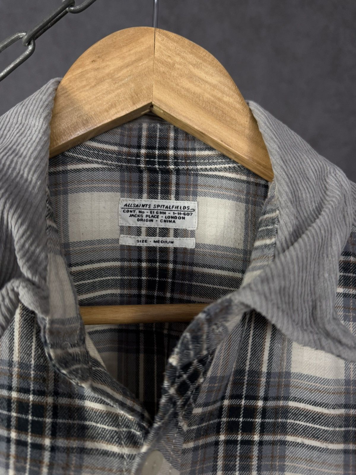 Allsaints Allsaints vintage designer checkered shirt Size US M / EU 48-50 / 2 - 3 Thumbnail