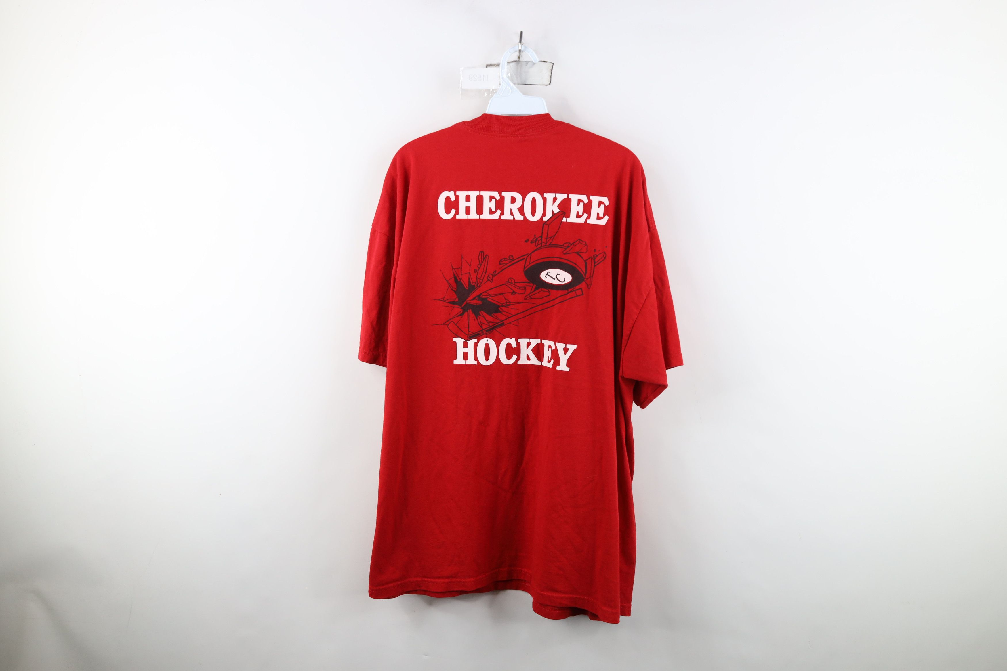 Vintage Vintage 90s Y2K Streetwear Spell Out Cherokee Hockey T-Shirt Size US XXL / EU 58 / 5 - 12 Thumbnail