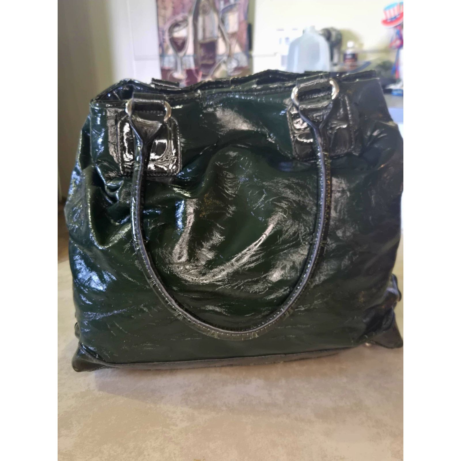 Guess Guess dark green croc print large shoulder bag Size ONE SIZE - 2 Thumbnail