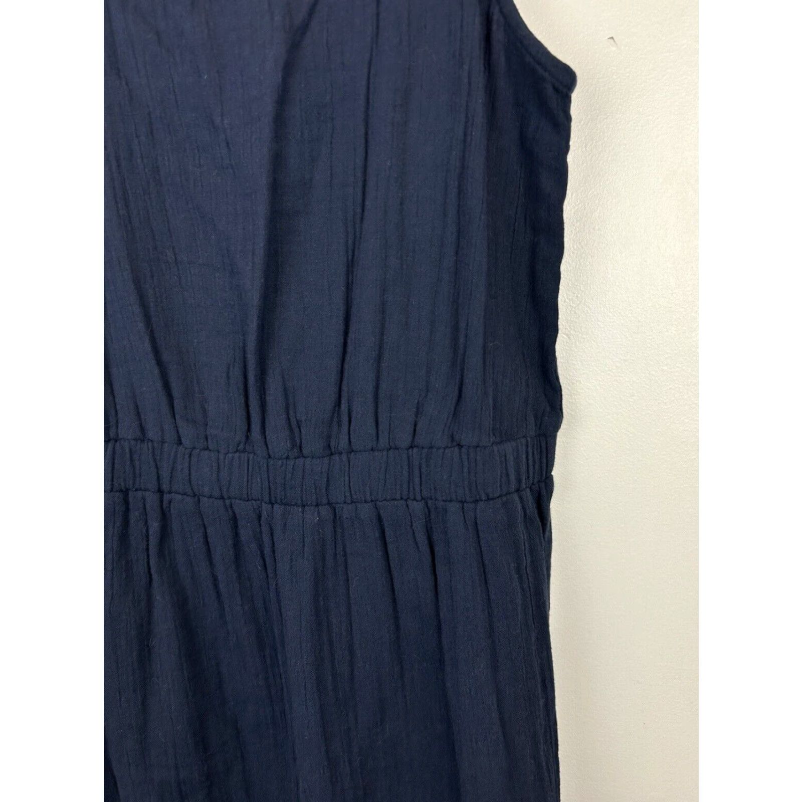 Loft LOFT Dress Womens Small Blue Solid Sleeveless Halter Gauzy Short Sundress New Size 28" / US 6 / IT 42 - 5 Thumbnail