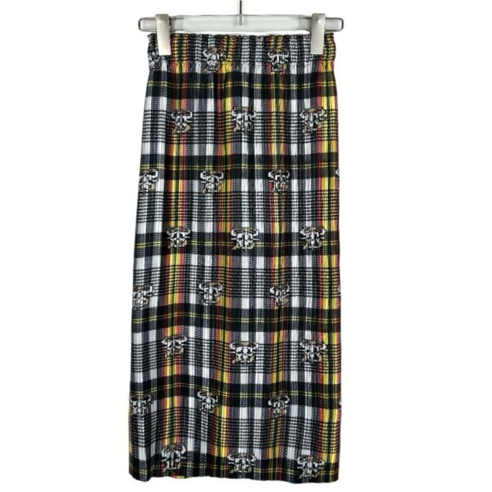 Burberry Burberry Bbr Cow Pattern Printed Plaid Pleated Color-Blocked Size 36" / US 14 / IT 50 - 1 Thumbnail