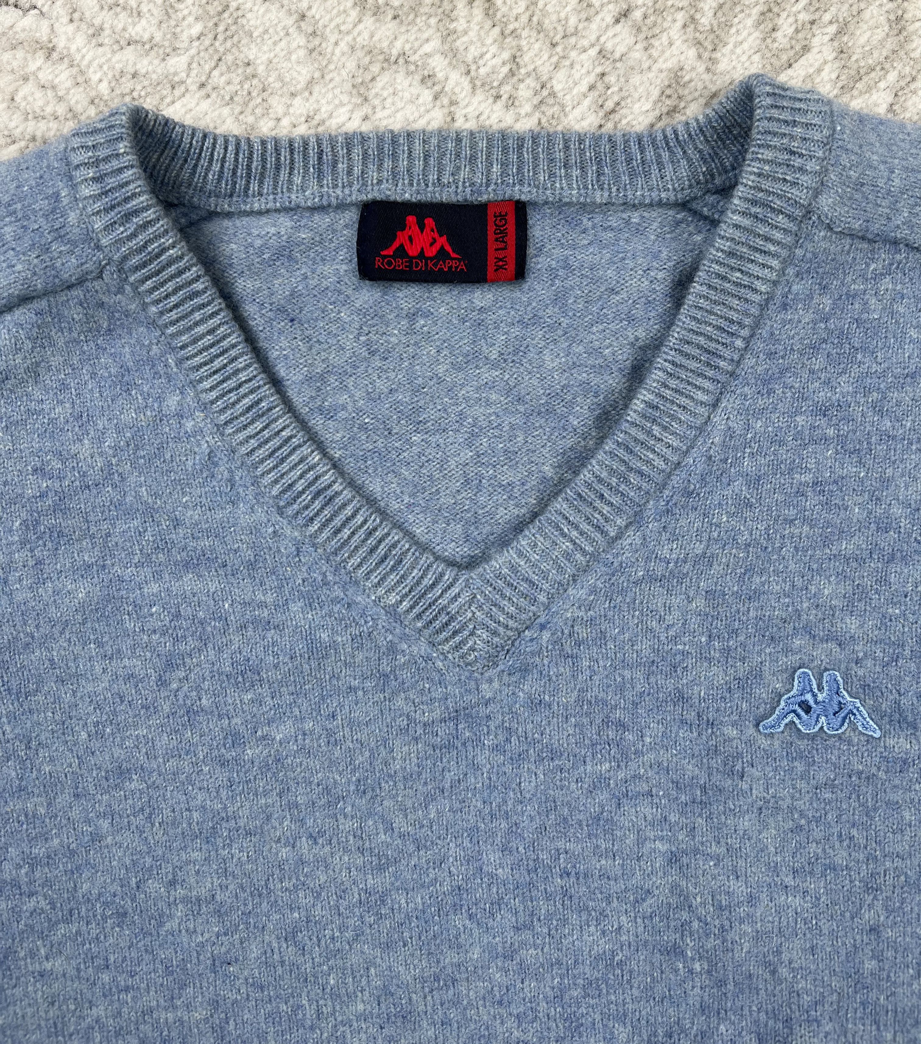 Kappa Robe di Kappa Fits M-L Wool V-Neck Sweater Pullover Classic Size US L / EU 52-54 / 3 - 4 Thumbnail