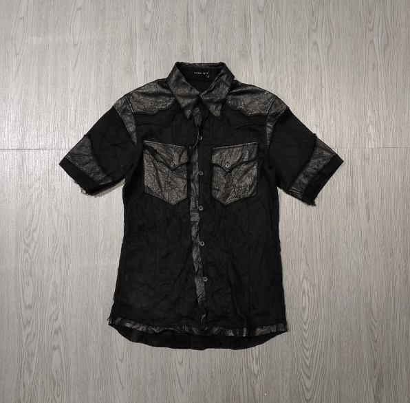 Hiromu Roen Leather Button-Up Polo