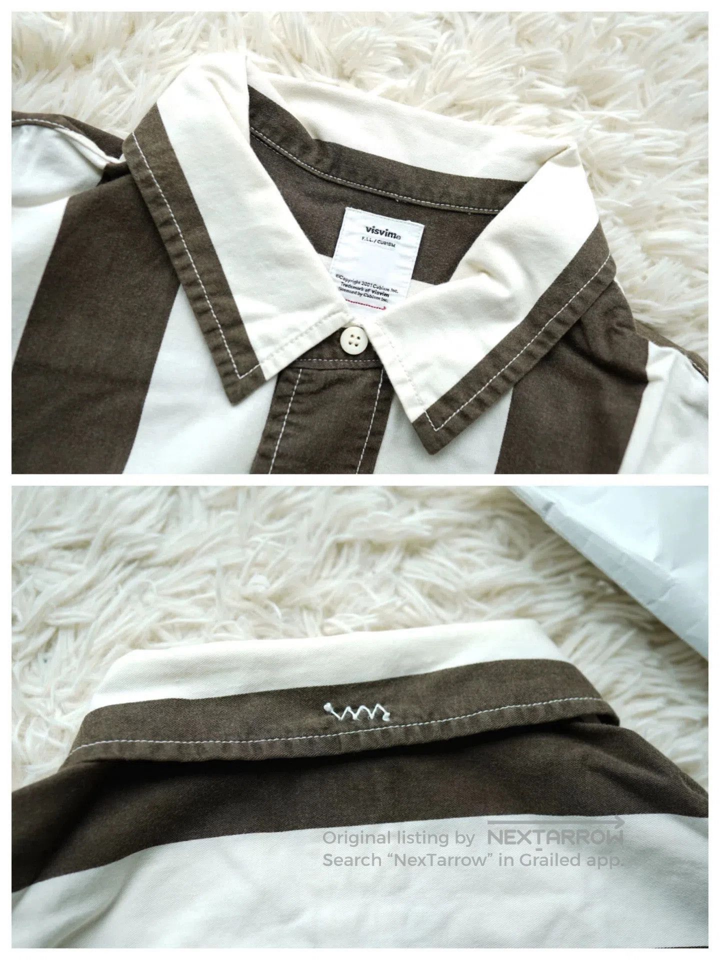 Visvim Striped Long Sleeve Button-Up Shirt Size L. Size US L / EU 52-54 / 3 - 3 Thumbnail