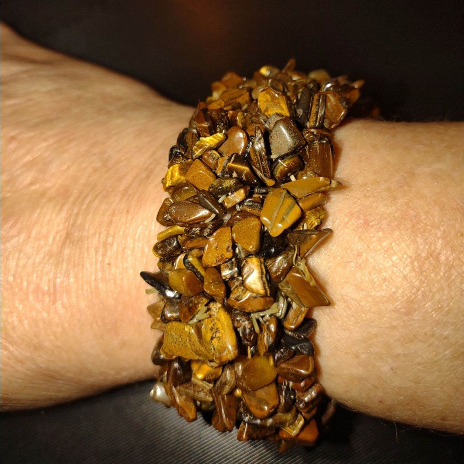 Vintage Gorgeous tigers eye bracelet very well made Size ONE SIZE - 2 Thumbnail