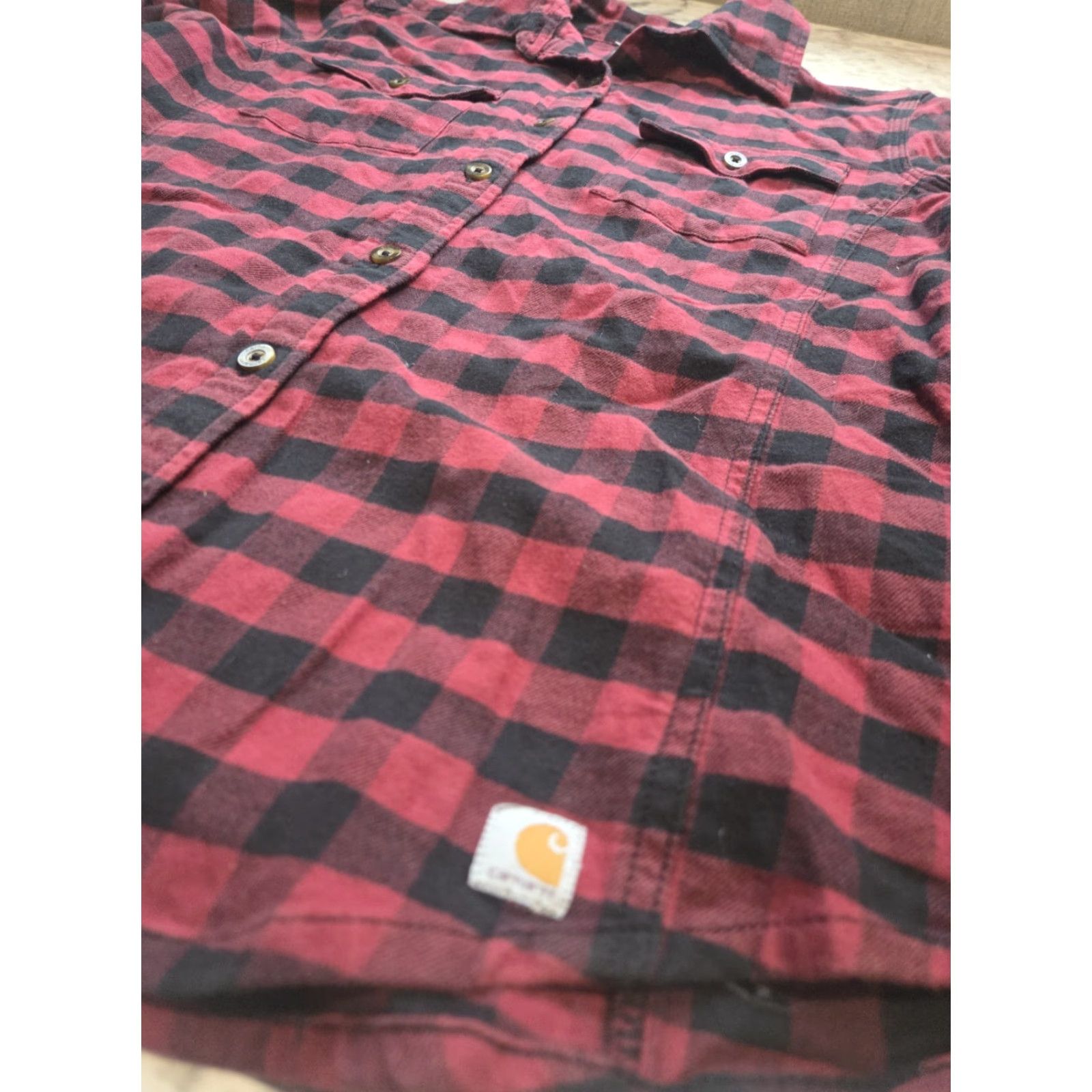 Carhartt Carhartt Women’s Flannel Shirt Button-Up Plaid Sz M Medium Multicolor Blue Logo Pockets Long Sleeve Casual Button-Up Mens? Size M / US 6-8 / IT 42-44 - 2 Thumbnail