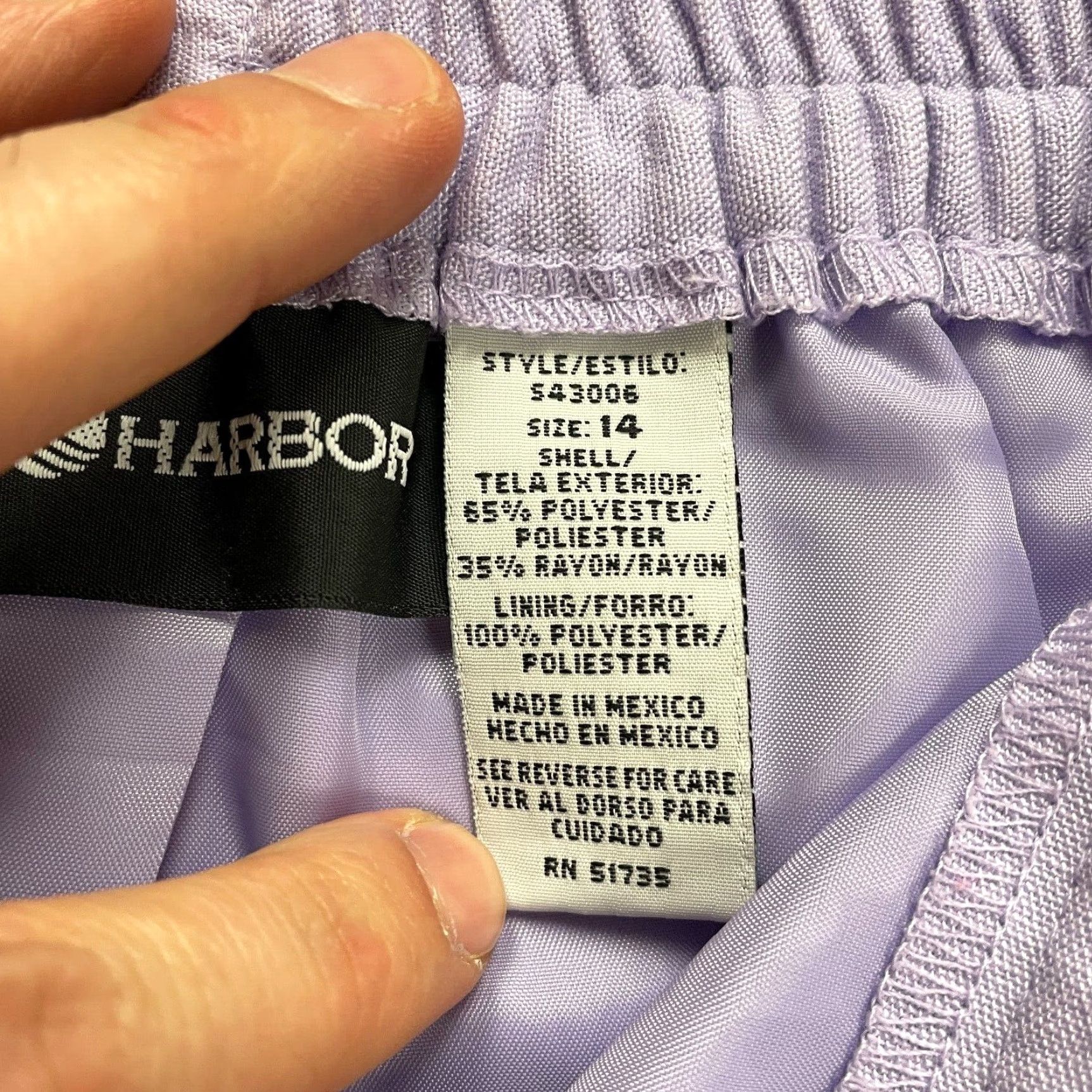 Vintage Sag Harbor Purple Long Skirt Womens 14 Elastic Side Waist Slit Workwear Knit Polyester Straight & Pencil Pattern Solid Size 36" / US 14 / IT 50 - 6 Thumbnail