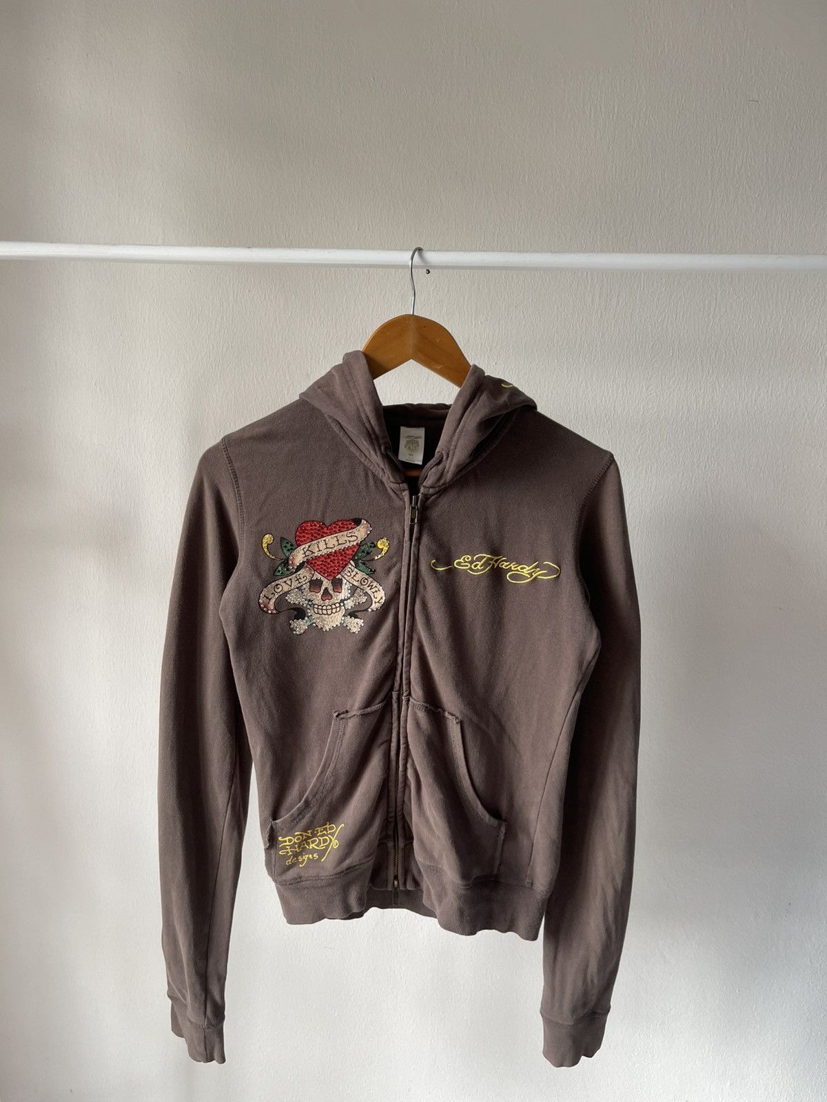Ed Hardy 2000s Y2k Ed Hardy Skull Zip Hoodie Size US S / EU 44-46 / 1 - 3 Thumbnail