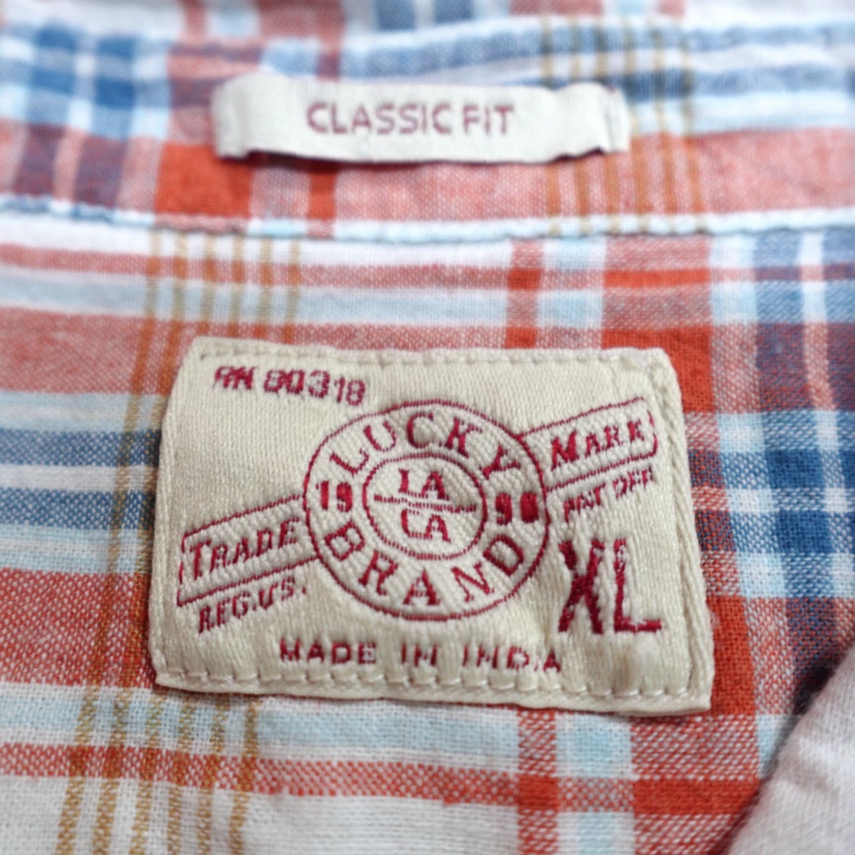 Lucky Brand Lucky Brand Shirt XL Beige Plaid Short Sleeve Linen Cotton Blend Men Size US XL / EU 56 / 4 - 3 Thumbnail
