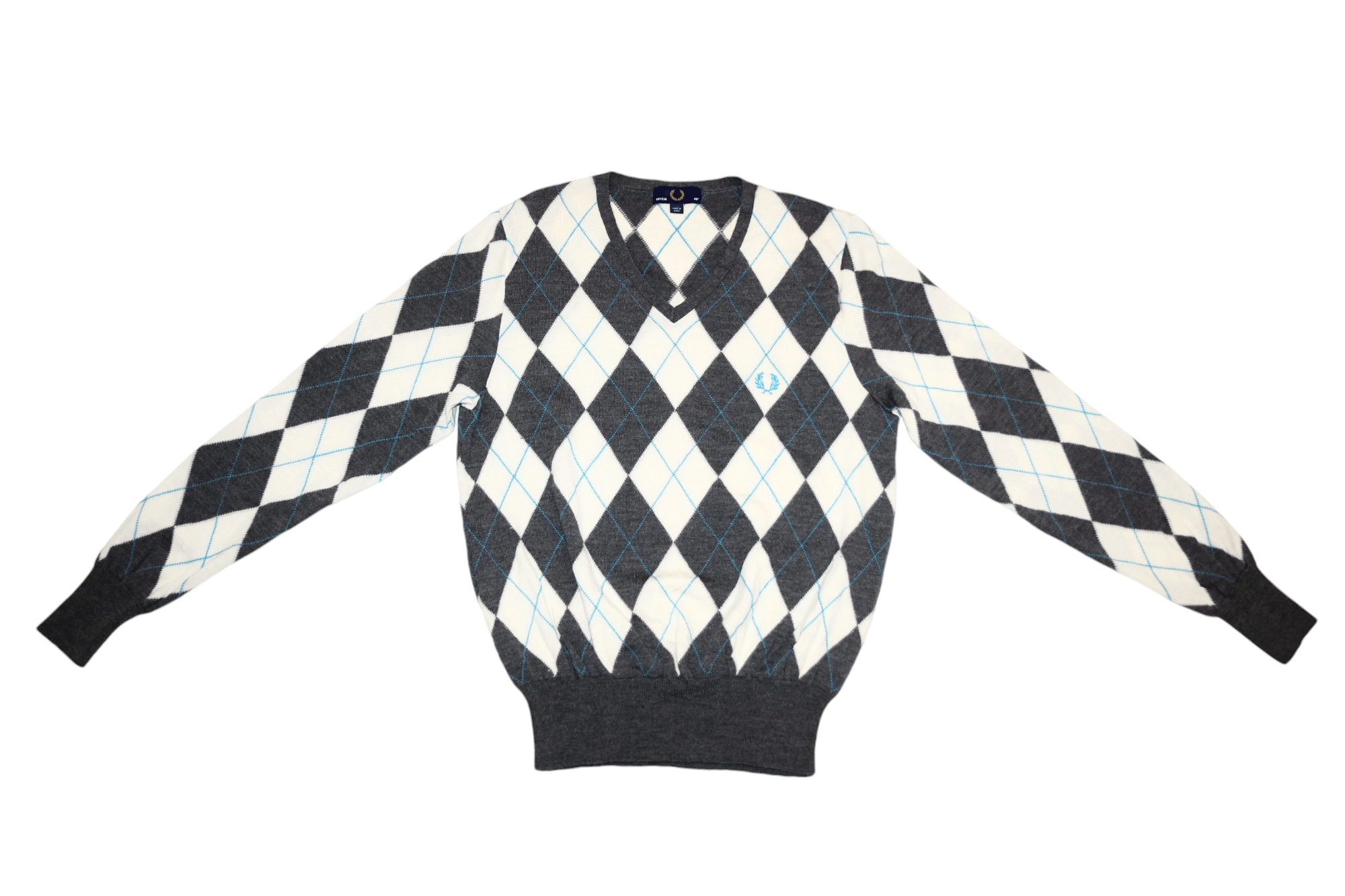 Fred Perry Fred Perry Argyle Merino Wool V-neck jumper Size US S / EU 44-46 / 1 - 9 Thumbnail