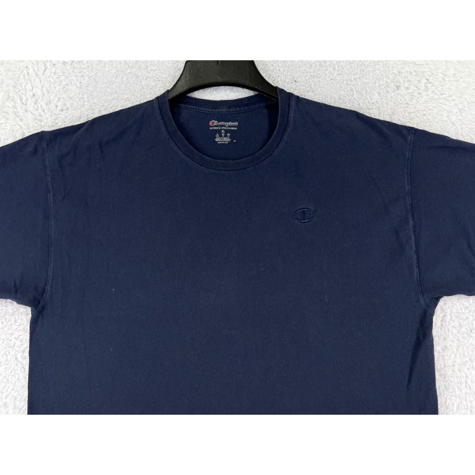 Champion Champion Shirt Mens XL Blue Crew Neck Short Sleeve 100% Cotton Sports Logo Retro All Seasons Breathable Athletic Men’s T-Shirt Size US XL / EU 56 / 4 - 5 Thumbnail