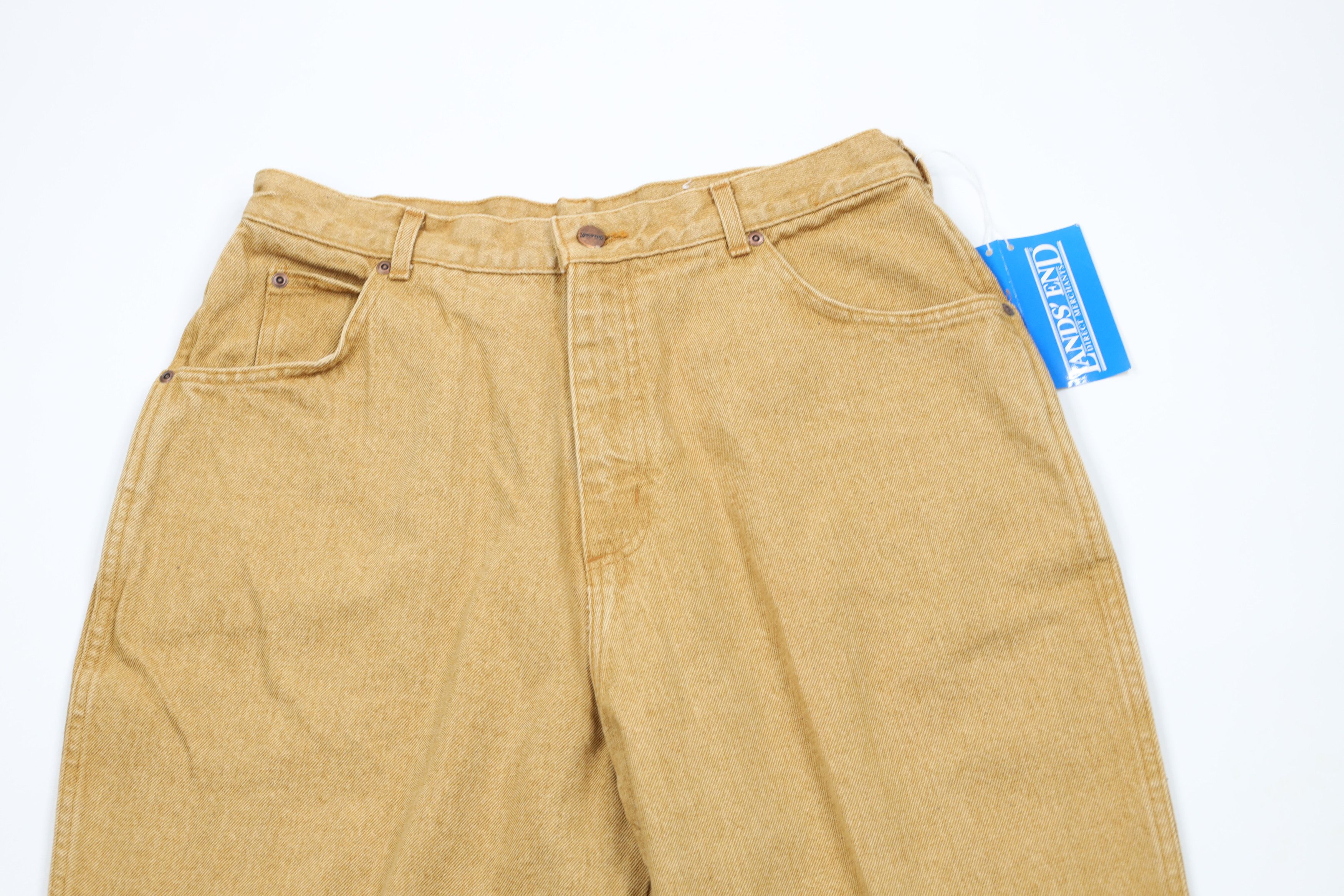 Lands' End × Vintage Deadstock Vintage 90s Lands End High Waist Denim Jeans USA Size 38" / US 16 / IT 52 - 2 Thumbnail