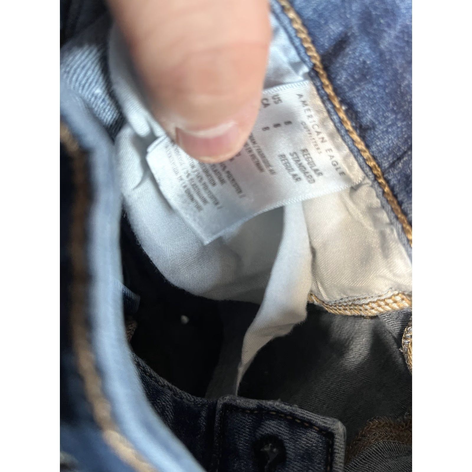 American Eagle Outfitters American Eagle Next Level Stretch Hi-Rise Jegging Pants Size 8 Regular Blue Corduroy Womens Distressed Size 30" / US 8 / IT 44 - 6 Thumbnail