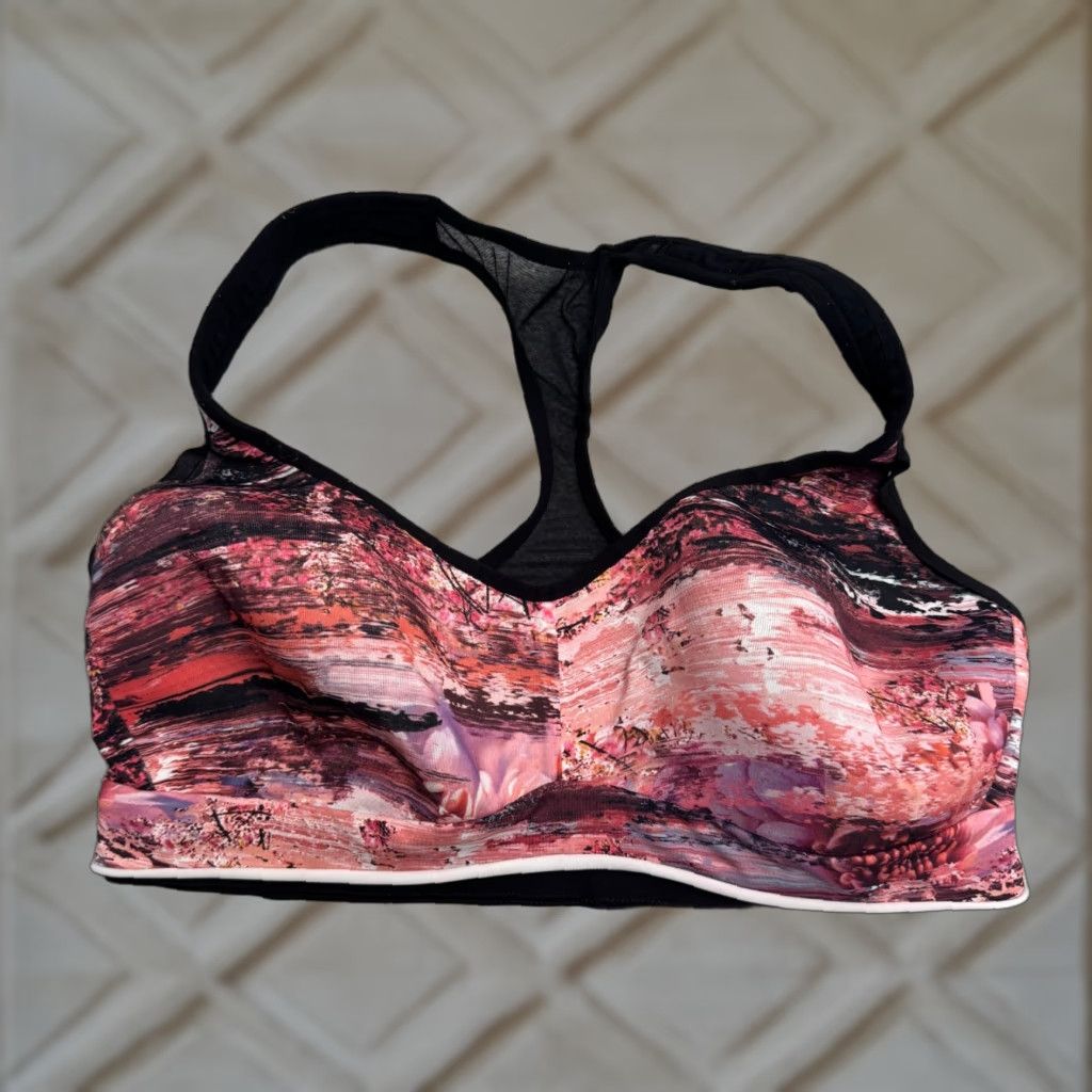 Lululemon Lululemon Energy Blooming Pixie Abstract Padded Sports Bra 8 Racerback Multicolor Breathable Medium Support Womens Size ONE SIZE - 1 Thumbnail