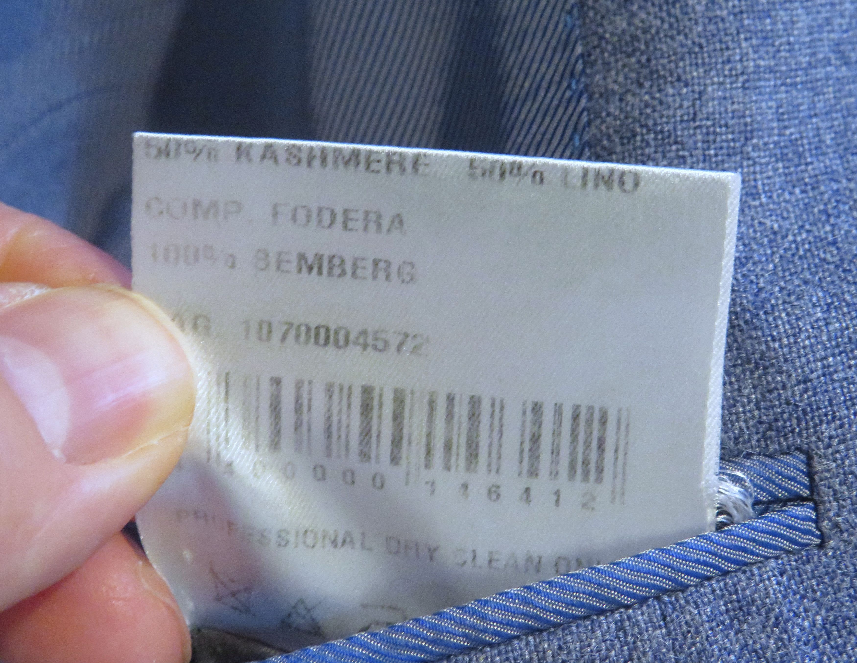 Cesare Attolini Pale Blue Chambray Cashmere Linen Three Button Blazer 48R Size 48R - 13 Thumbnail