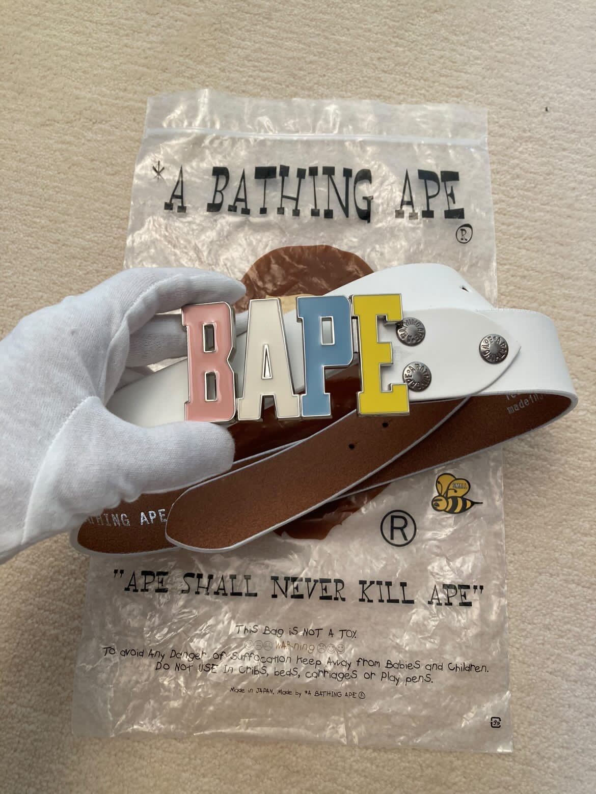Bape VERY RARE OG 2006 A BATHING APE COTTON CANDY BELT Size 32 - 1 Preview