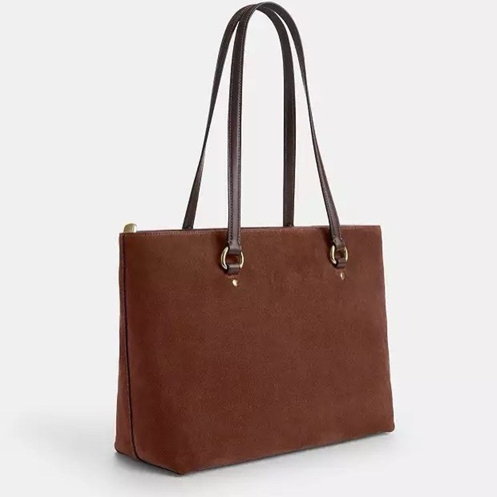 Coach NWT COACH CCC77 Station Tote Bag suede/Im/Vintage Brown Size ONE SIZE - 4 Thumbnail