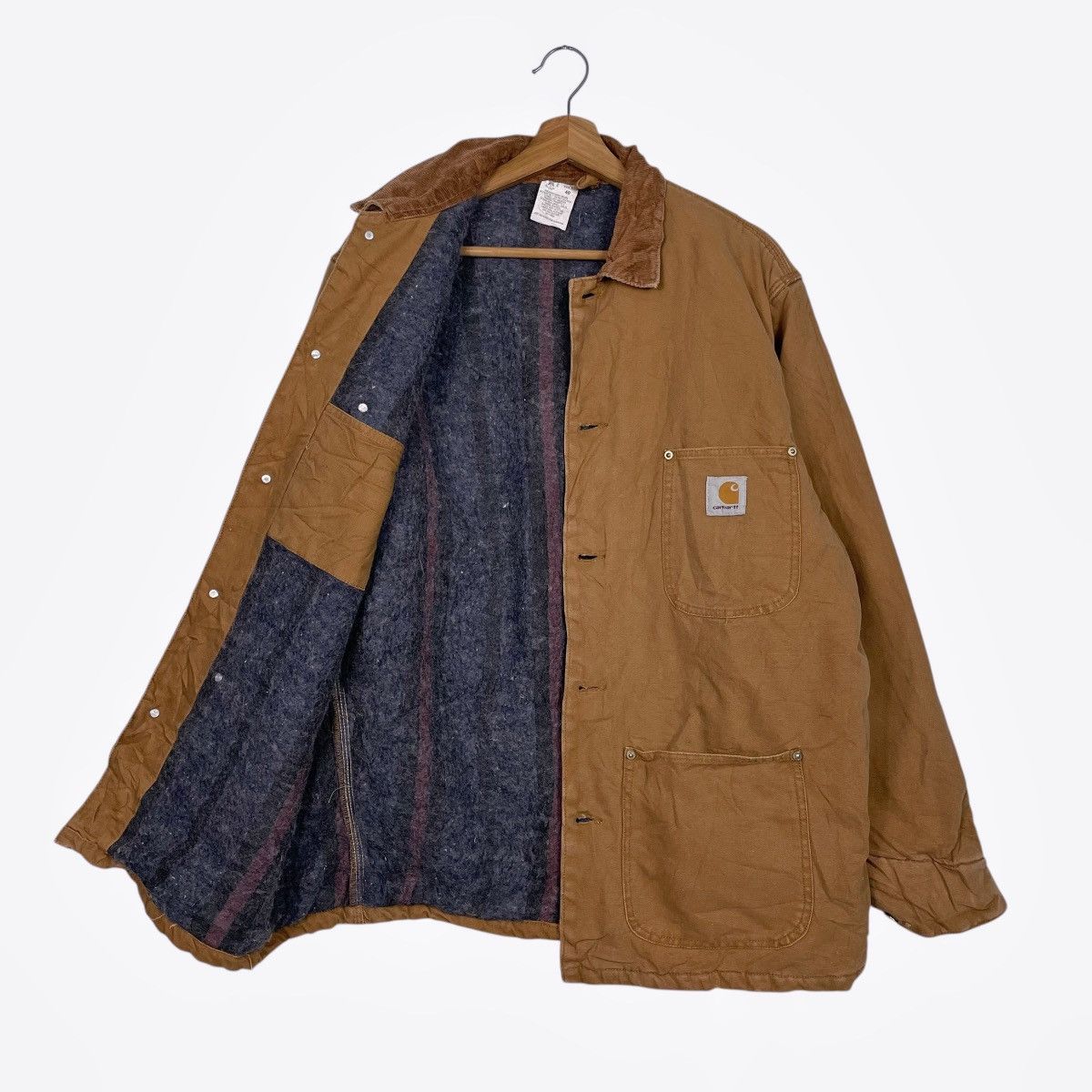 Carhartt Vintage 80s Carhatt Detroit Duck Canvas Workwear Jacket Size US L / EU 52-54 / 3 - 9 Thumbnail
