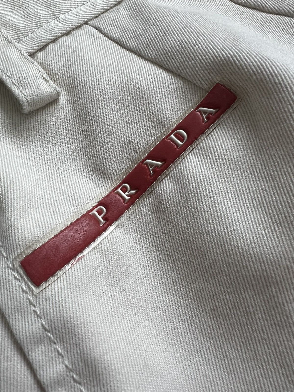 Prada Vintage Prada Red Tab Cream Rare Grail Baggy Chino Pants Size US 36 / EU 52 - 3 Thumbnail
