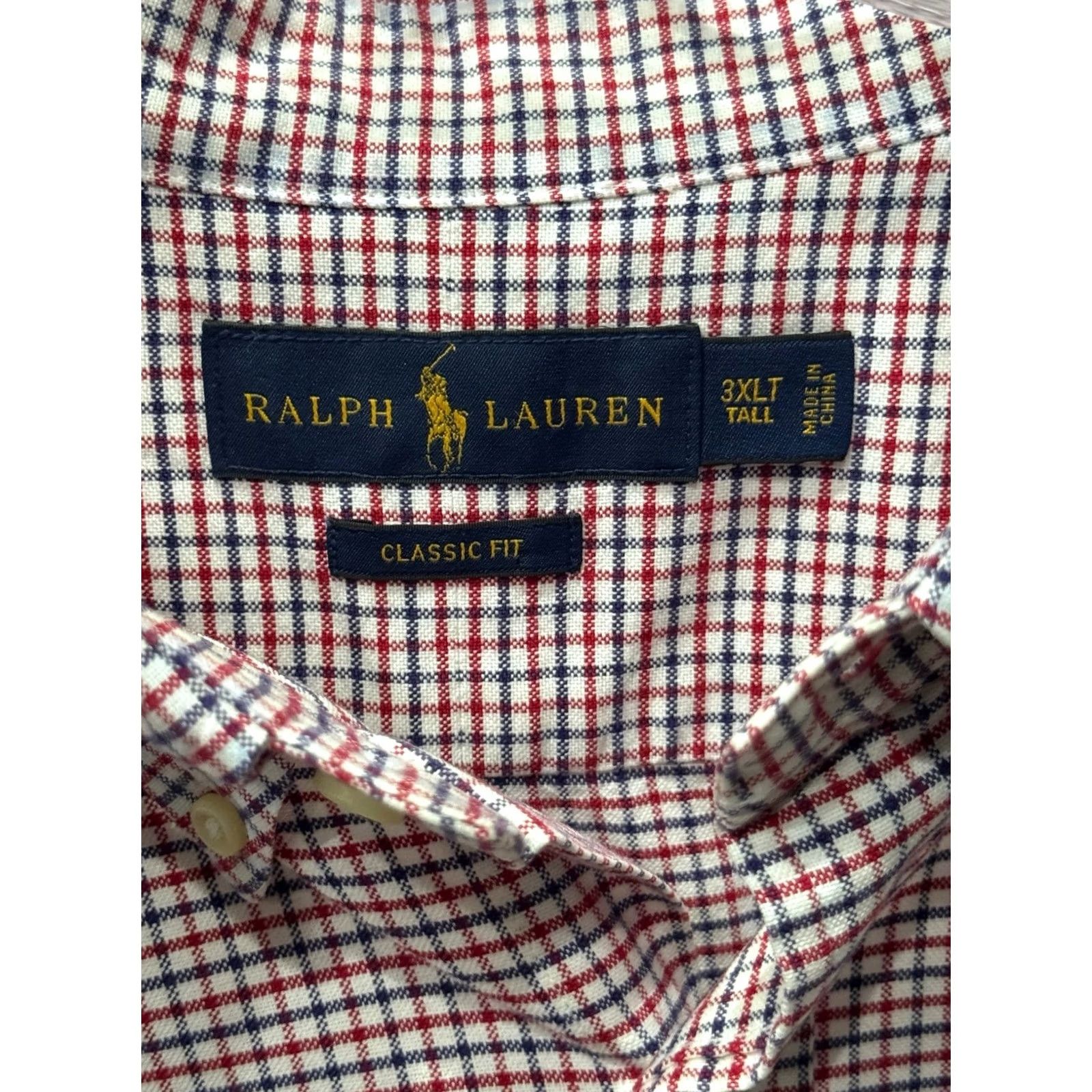 Ralph Lauren Ralph Lauren Red Blue Check LONG SLEEVE SHIRT 3XLT Mens XS? Size US XXL / EU 58 / 5 - 6 Thumbnail