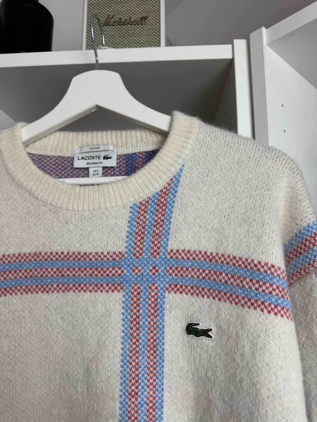 Designer × Lacoste Lacoste checked alpaca blend boxy baggy knitted sweater M y2k Size US M / EU 48-50 / 2 - 4 Thumbnail