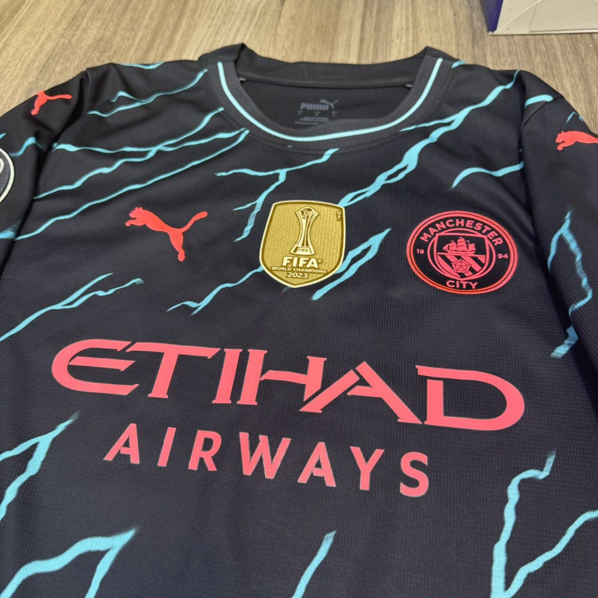 Puma Manchester City 23/24 C/L away shirt #11 Doku Size US L / EU 52-54 / 3 - 3 Thumbnail