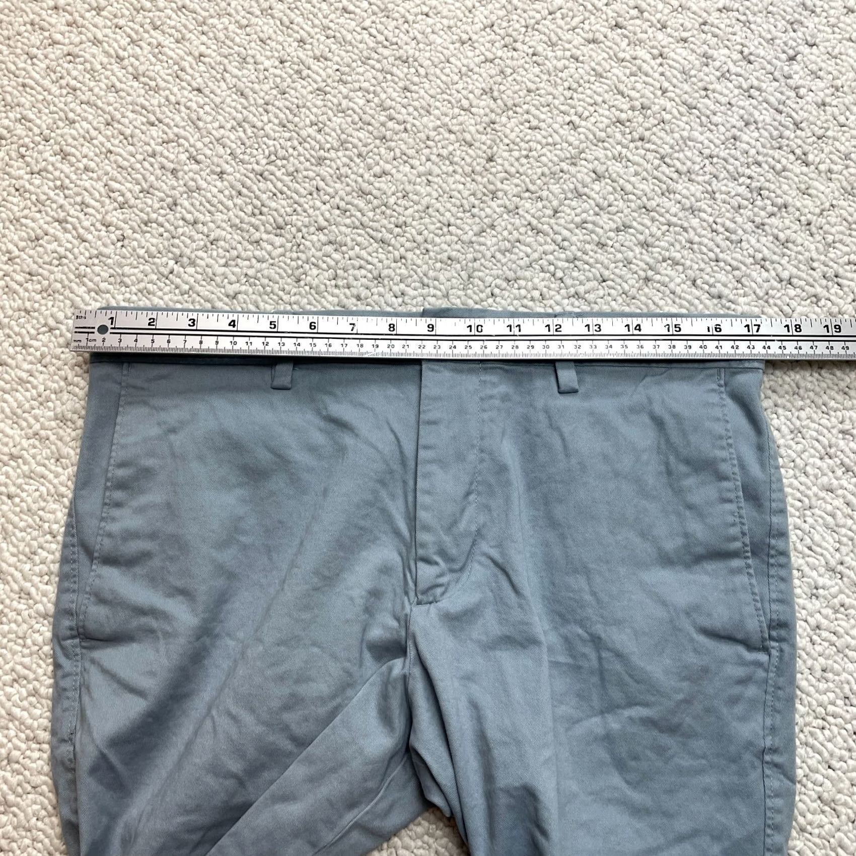 Banana Republic Banana Republic Aiden Chino Shorts Mens 33 Blue Cotton 9 Pockets Flat Front Casual Travel Size US 33 - 5 Thumbnail