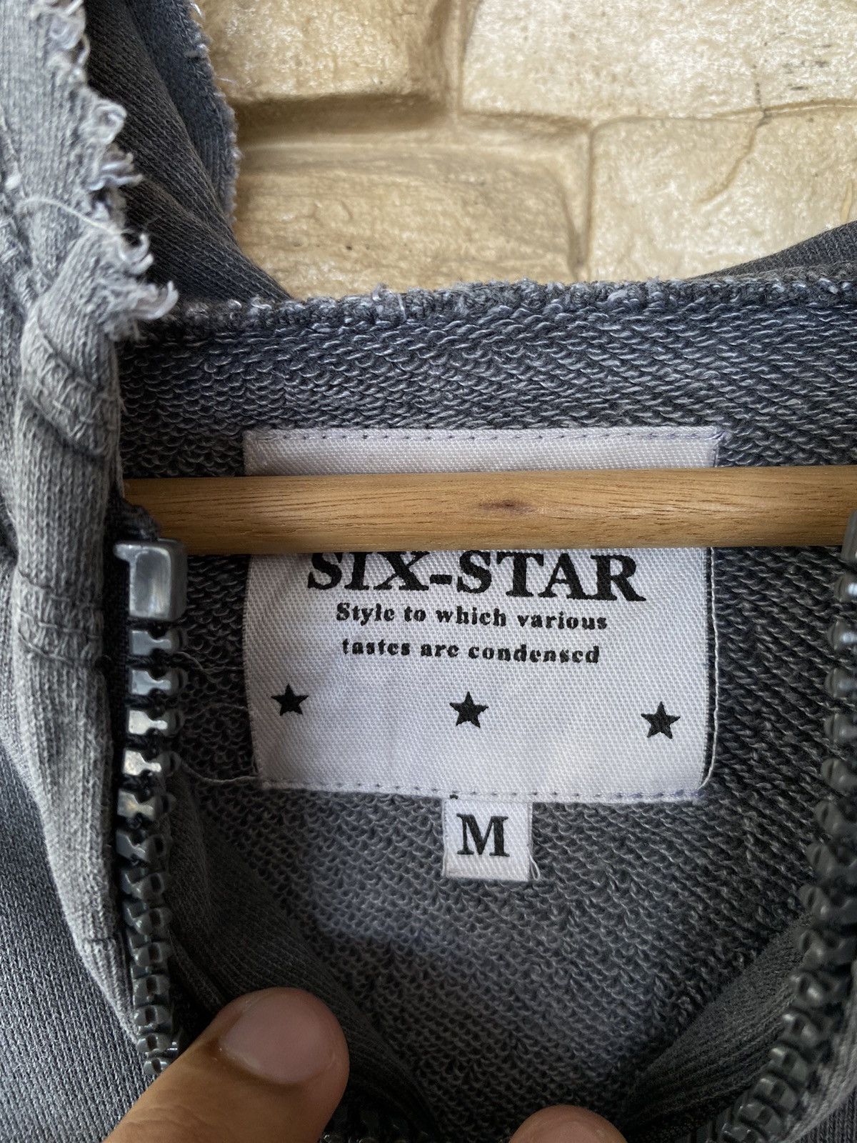 Vintage Japan Seditionaries Punk Six Star Zipper Distressed Hoodie Size US M / EU 48-50 / 2 - 5 Thumbnail