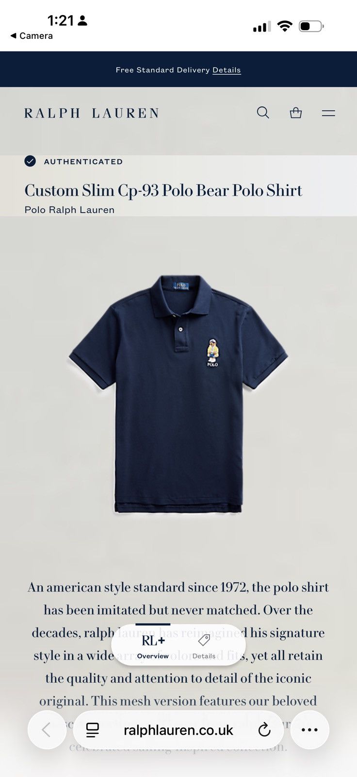 Polo Ralph Lauren Polo bear slim fit polo shirt Size US M / EU 48-50 / 2 - 6 Thumbnail