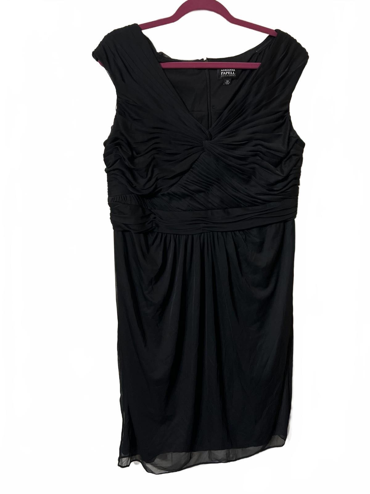 Other Adrianna Papell Women's Black Midi Dress Size 16W Size XXL / US 16-18 / IT 52-54 - 2 Thumbnail