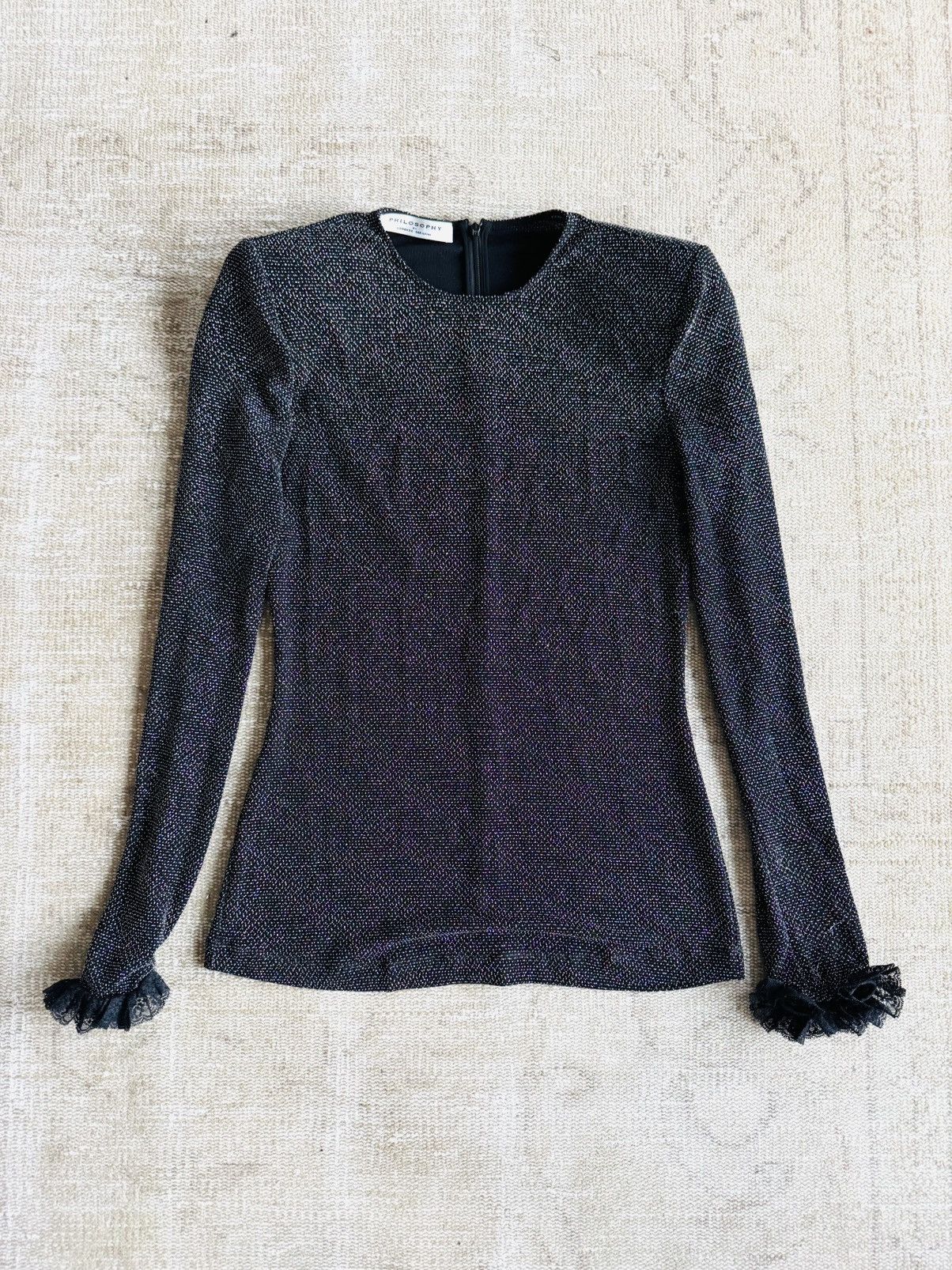 Alberta Ferretti × Philosophy di Lorenzo Serafini Philosophy di Lorenzo Serafini stretch lamé blouse sz 4 Size S / US 4 / IT 40 - 5 Thumbnail