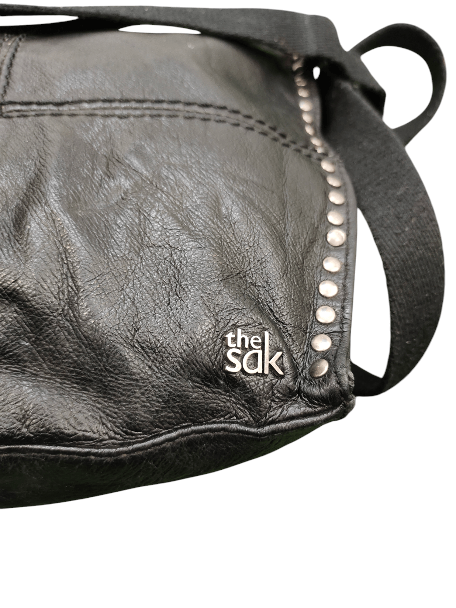 Leather Vintage The Sak Japan Studded Patina Leather Shoulder Bag Size ONE SIZE - 10 Thumbnail