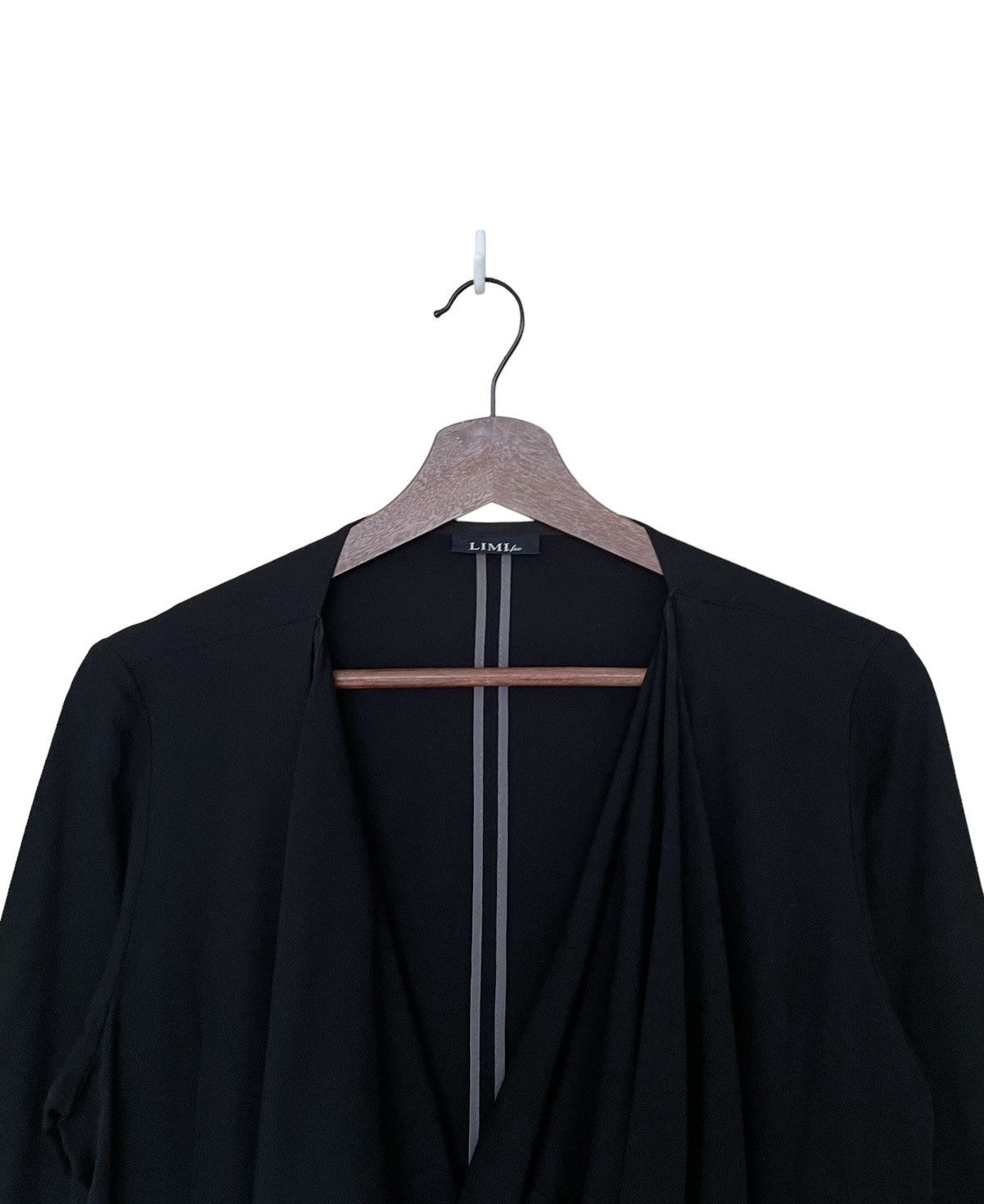 Japanese Brand × Limi Feu Vintage Japanese Brand Black Draped Dress 2000s Size M / US 6-8 / IT 42-44 - 5 Thumbnail