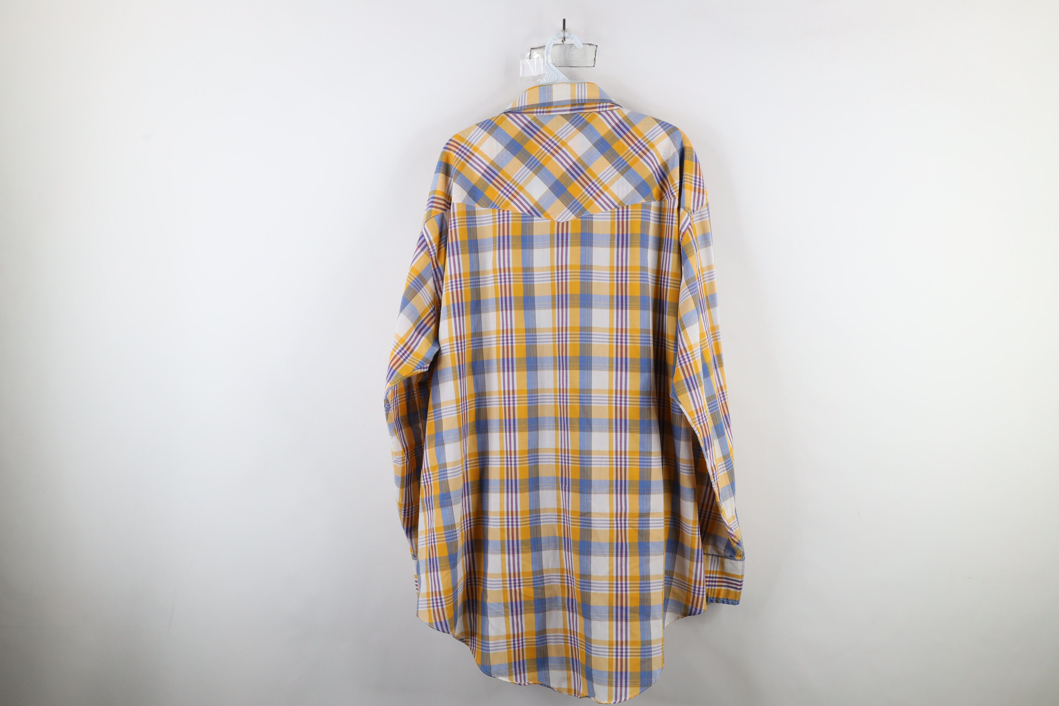 Vintage Vintage 90s Rockabilly Western Rodeo Snap Button Shirt Plaid Size US XXL / EU 58 / 5 - 11 Thumbnail
