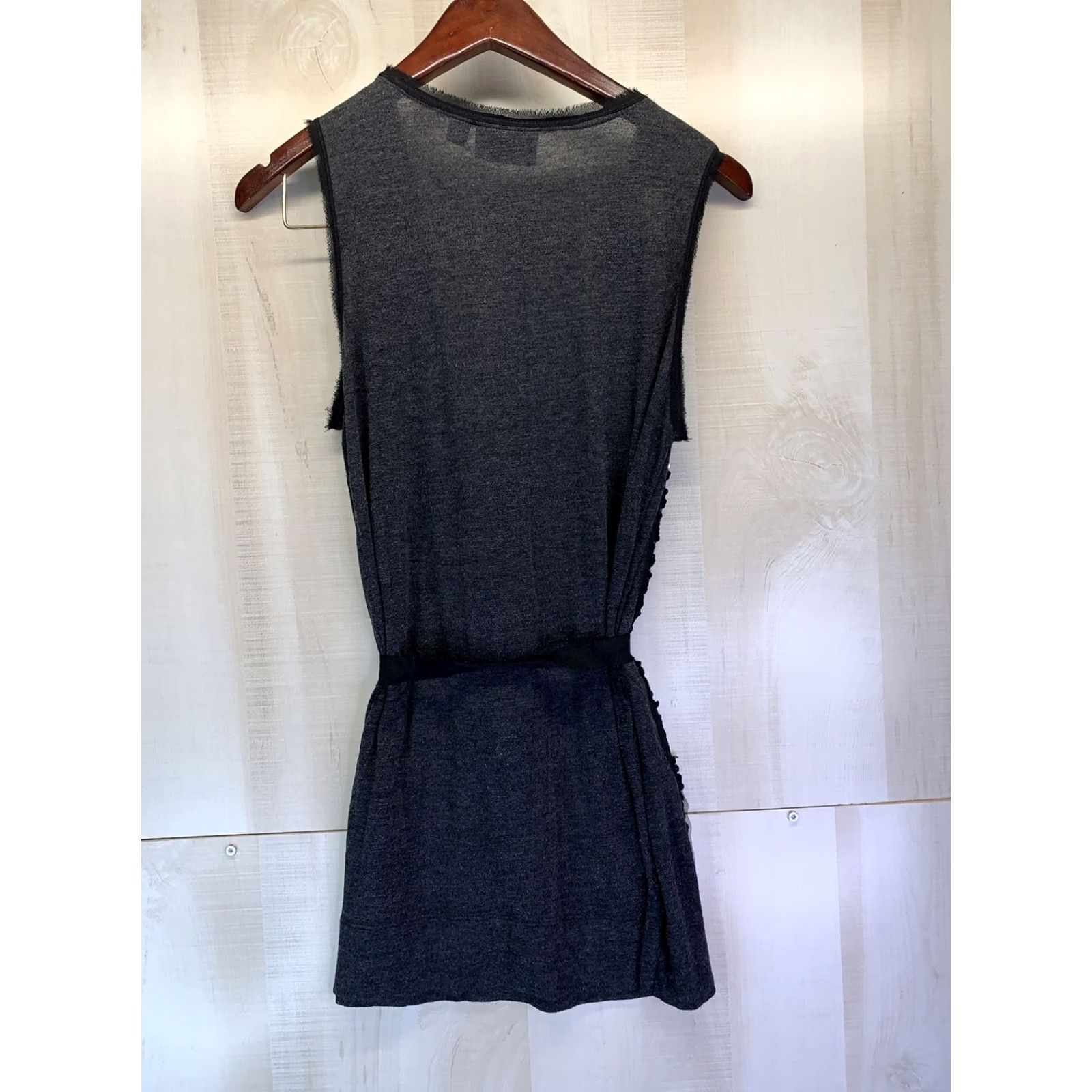 Vintage VINTAGE Simply Vera-Vera Wang Black Sequined Belted Tank Top Party/Holiday-3652 Size M / US 6-8 / IT 42-44 - 5 Thumbnail