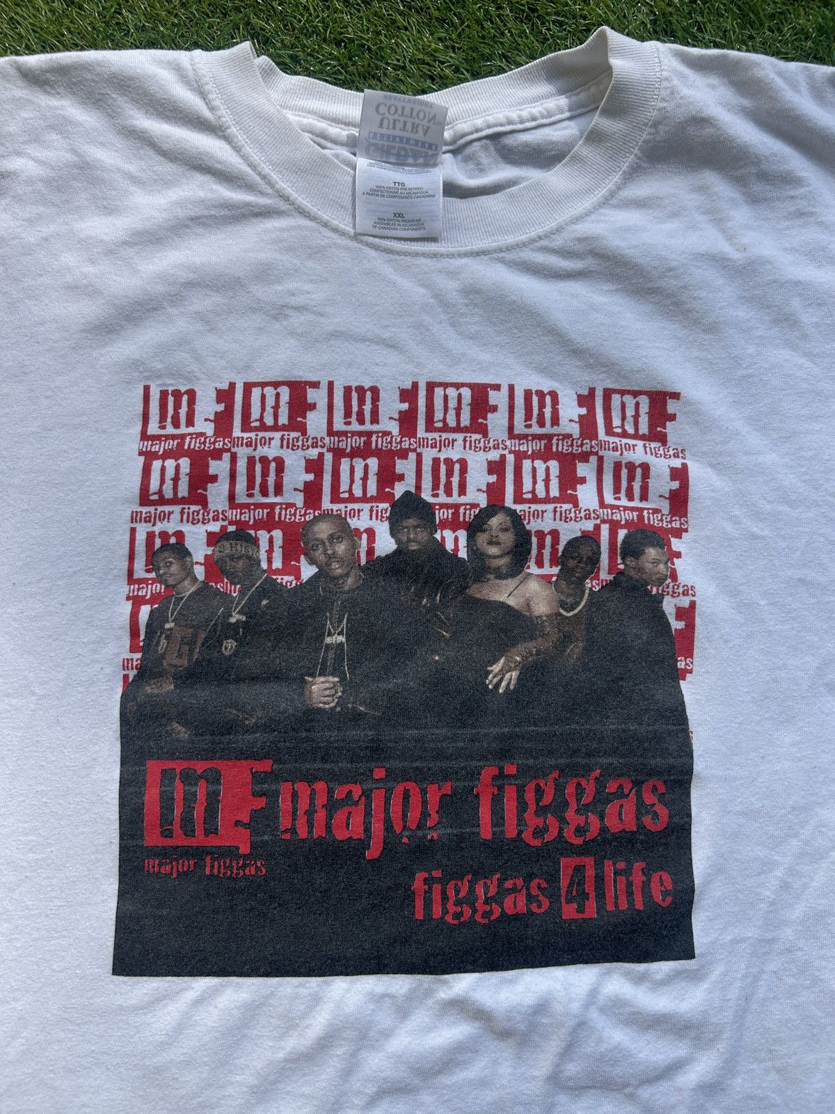 Rap Tees Vintage 2000 Major Figgas Figgas 4 Life Rap Tee Size US XXL / EU 58 / 5 - 2 Thumbnail