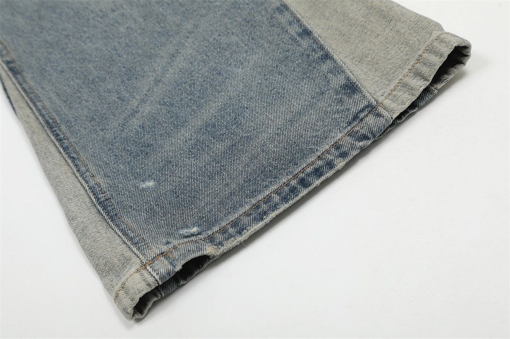Vintage Men's American patchwork hip-hop ripped bootcut jeans Size US 32 / EU 48 - 5 Thumbnail