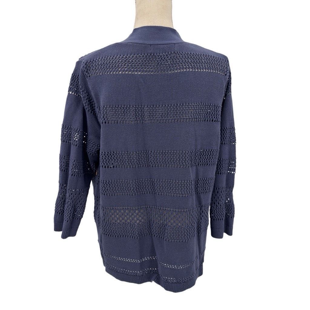 Other Women's Open Cardigan Size XL Blue Knit Casual Soft Girl 90s Size XL / US 12-14 / IT 48-50 - 2 Thumbnail