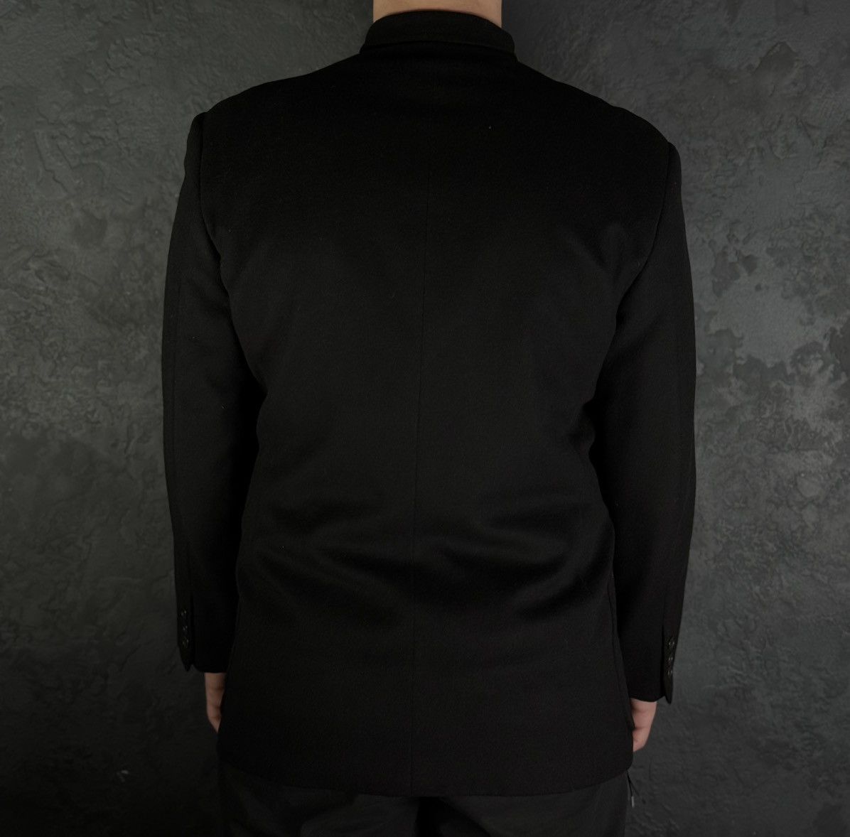 Emporio Armani 90s Vintage Mens EMPORIO ARMANI Black Coat Blazer Wool Italy Size US M / EU 48-50 / 2 - 3 Thumbnail