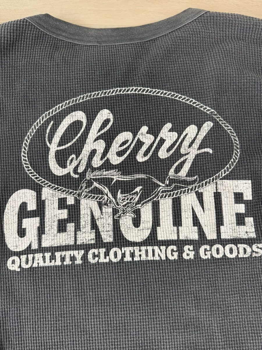 CHERRY LOS ANGELES ★ ダメージ加工 ロゴ刺繍 Tシャツ Cherry Los Angeles - Logo-Print Cotton-Jersey T-Shirt - Gray