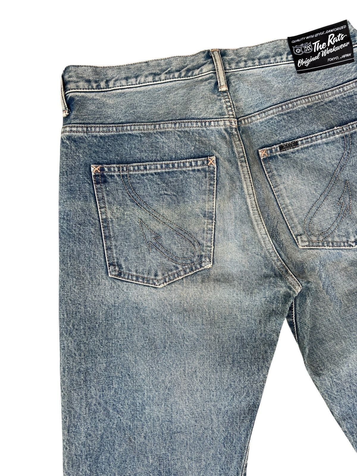 RATS JAPAN Vintage Rats Japan Distress Thick Denim Selvedge Jeans Size US 31 - 15 Thumbnail
