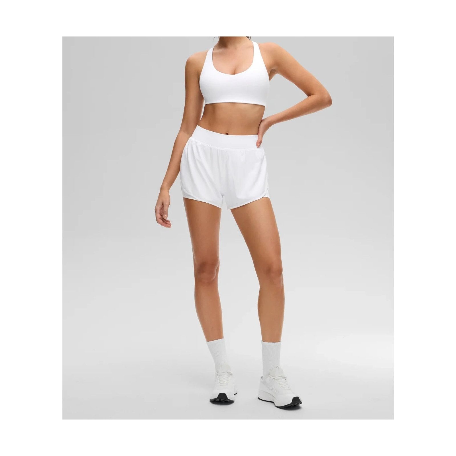 Other CRZ YOGA White Butterluxe Padded Sports Bra Medium New Size ONE SIZE - 3 Thumbnail