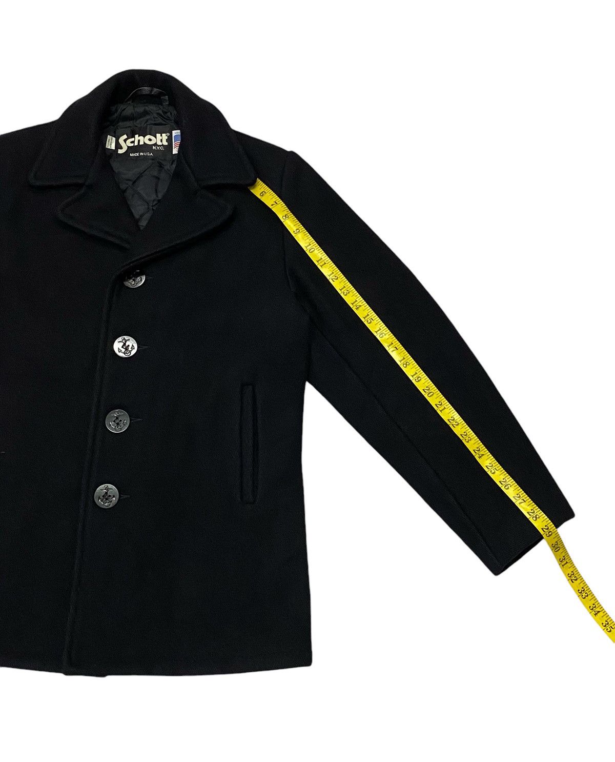 Schott × Vintage Vintage Schott USN WW2 Wool Peacoat Jacket m Size US M / EU 48-50 / 2 - 19 Thumbnail